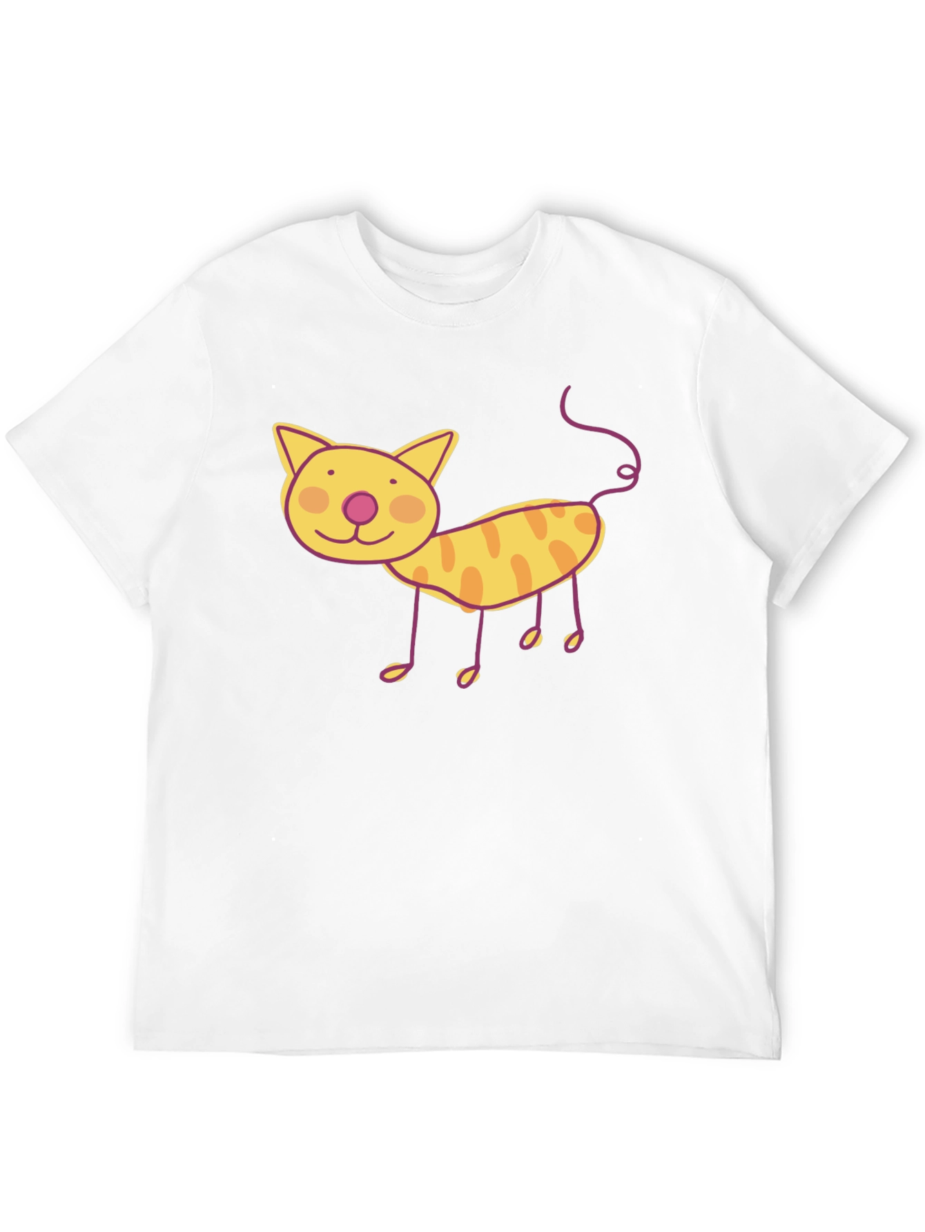 Fun Cat Graphic Tee - Black Unisex T-Shirt