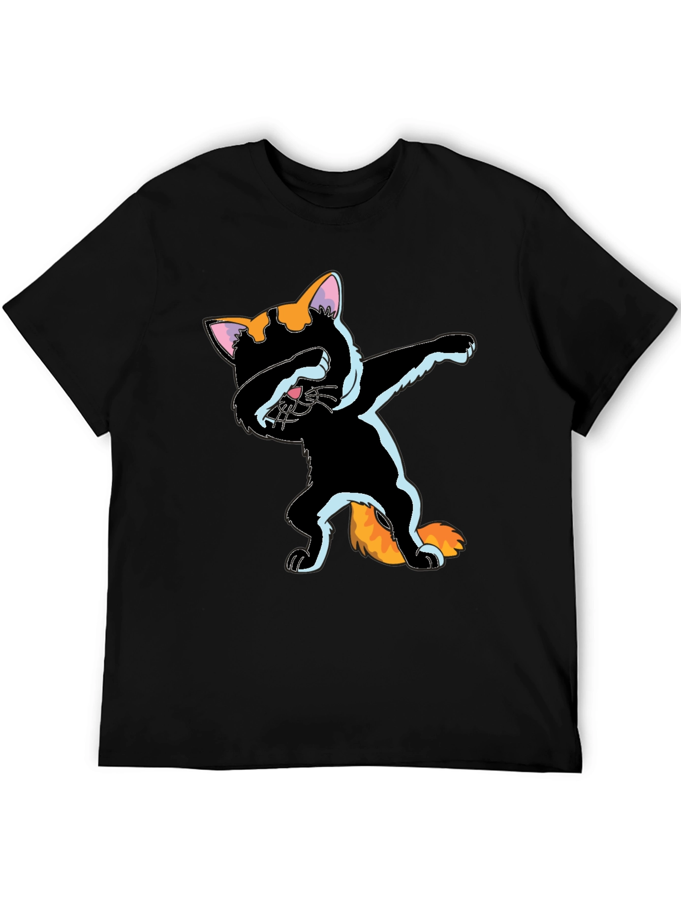 Dabbing Cat Graphic Tee - Fun Stylish