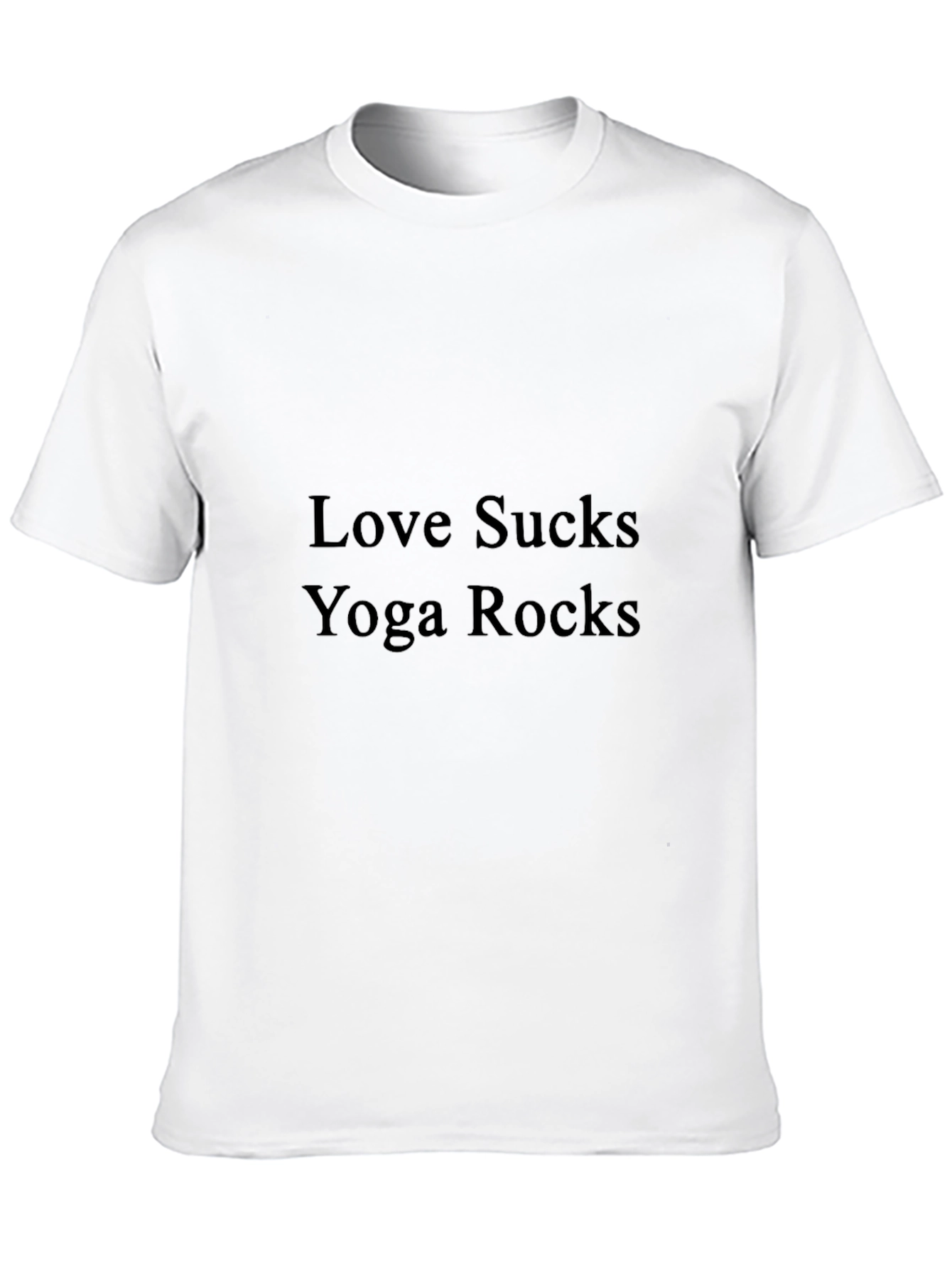 Love Sucks Yoga Rocks Black T-Shirt