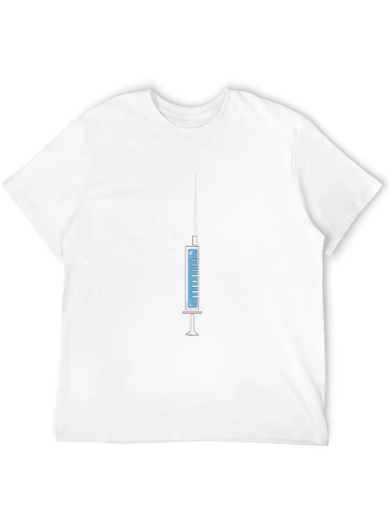 Syringe Graphic Tee - Novelty Design Black Cotton Shirt