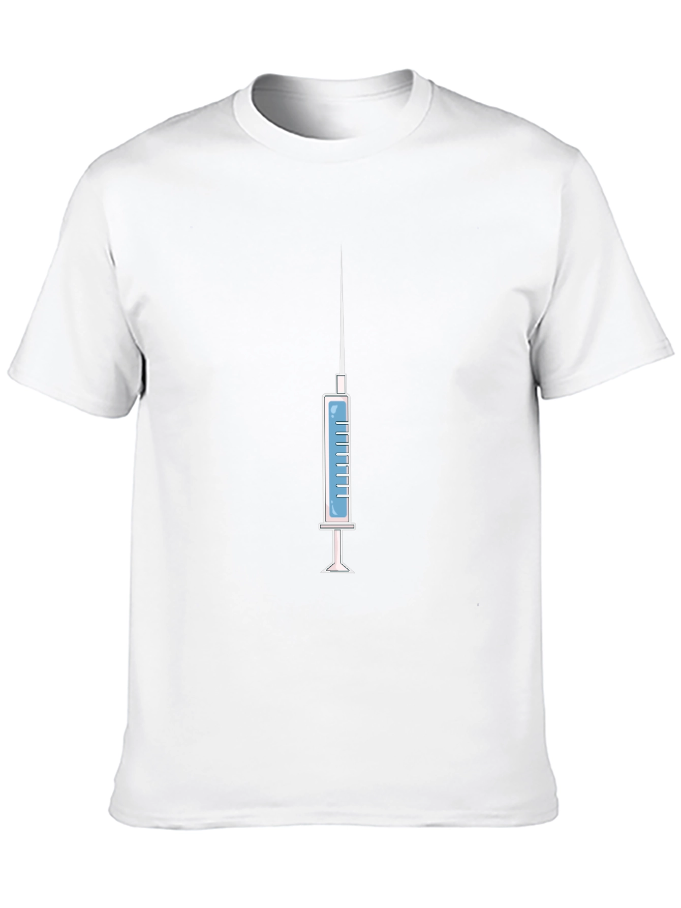 Syringe Graphic Tee - Novelty Design Black Cotton Shirt