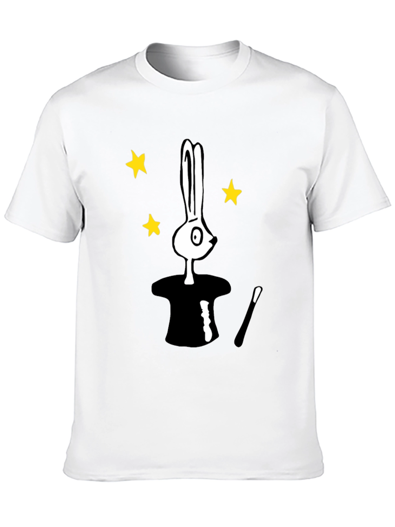Magician Bunny T-Shirt - Black Tee