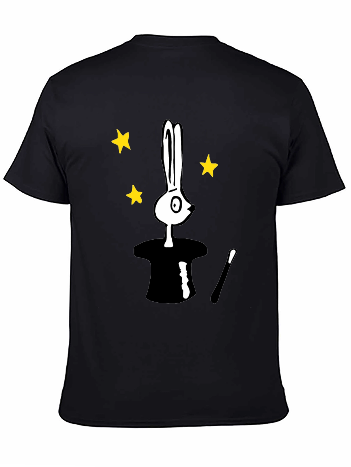 Magician Bunny T-Shirt - Black Tee