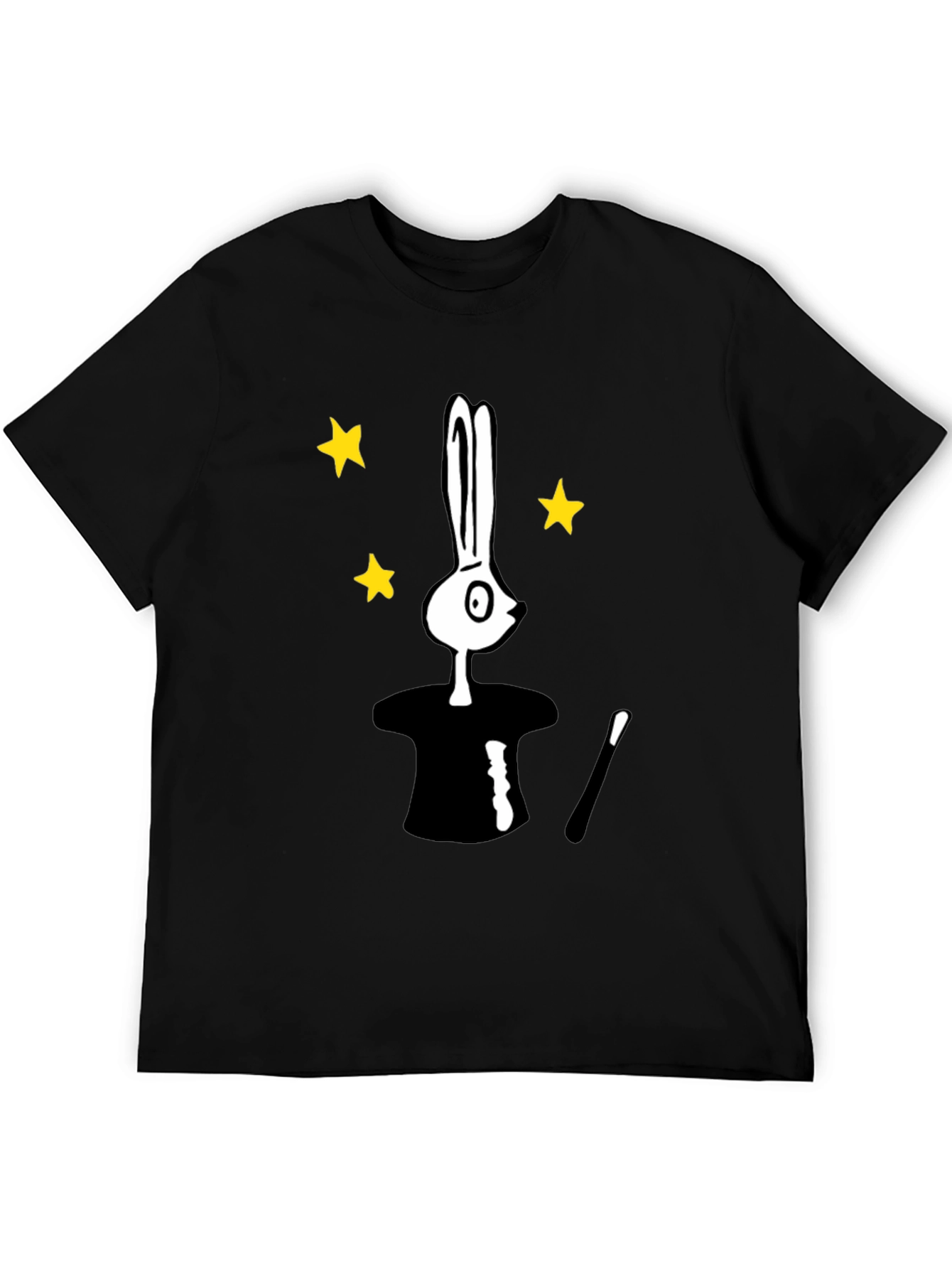Magician Bunny T-Shirt - Black Tee
