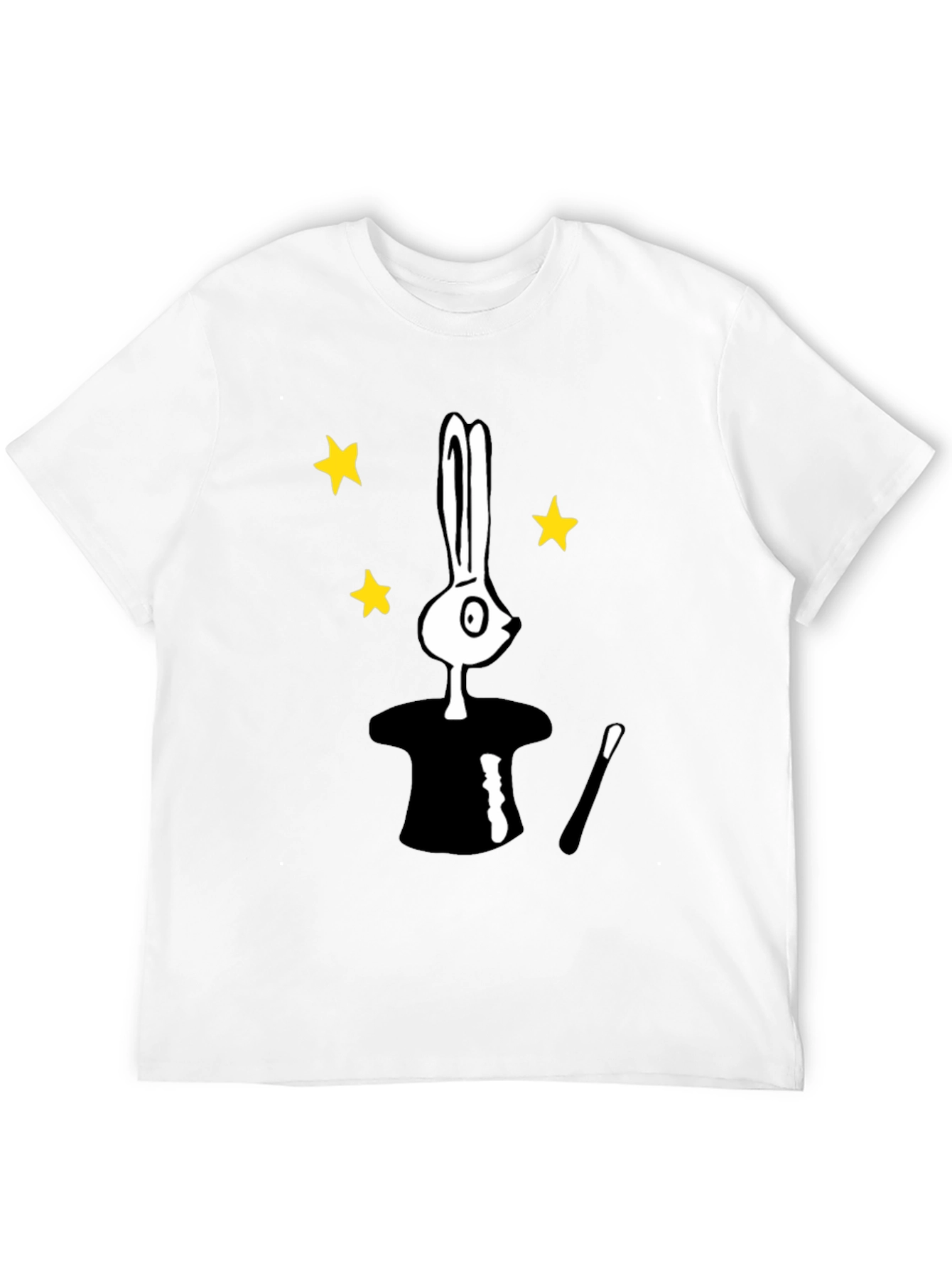Magician Bunny T-Shirt - Black Tee