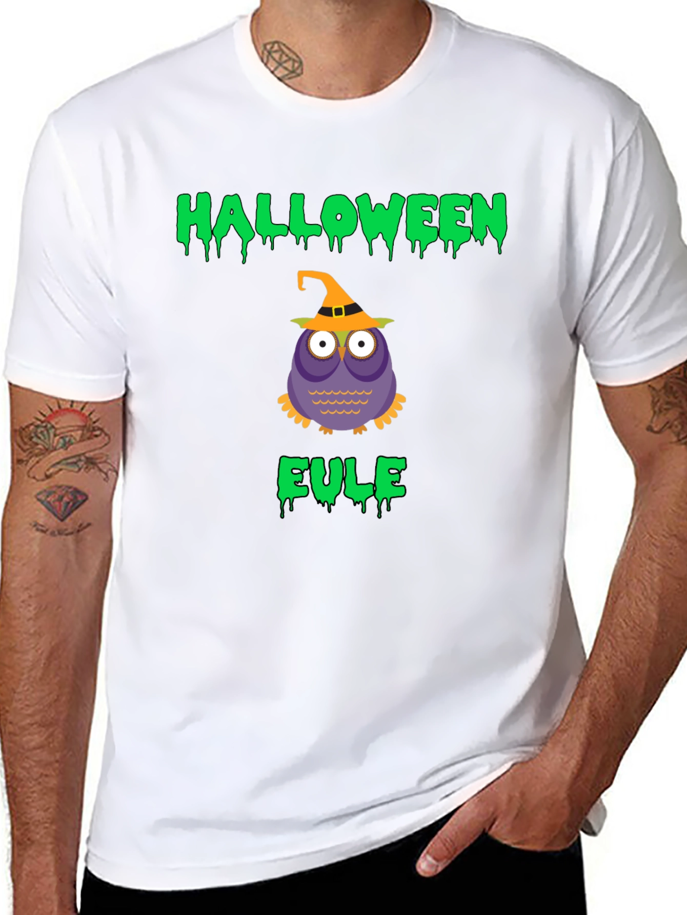 Halloween Eule Owl Graphic T-Shirt