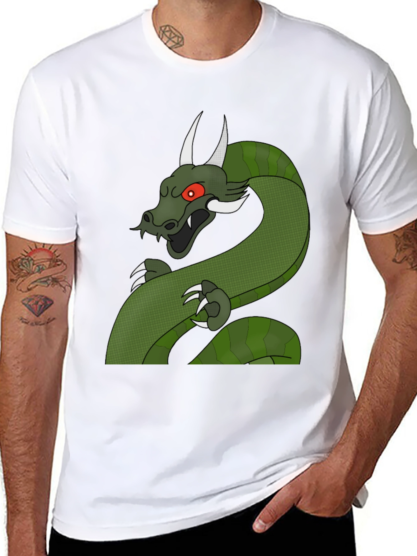Dragon Graphic T-Shirt - Mens Black Tee