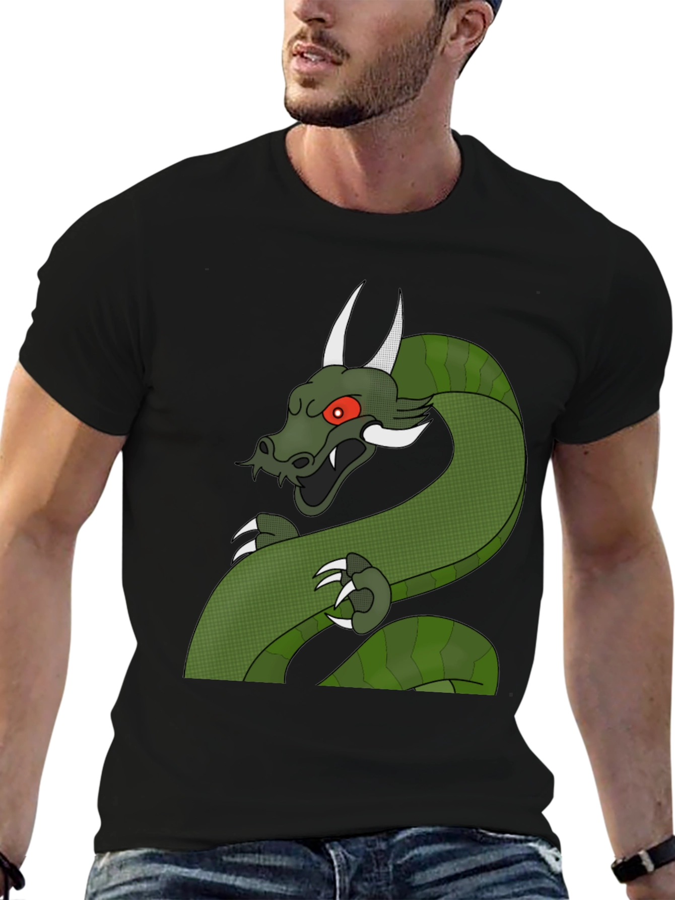 Dragon Graphic T-Shirt - Mens Black Tee