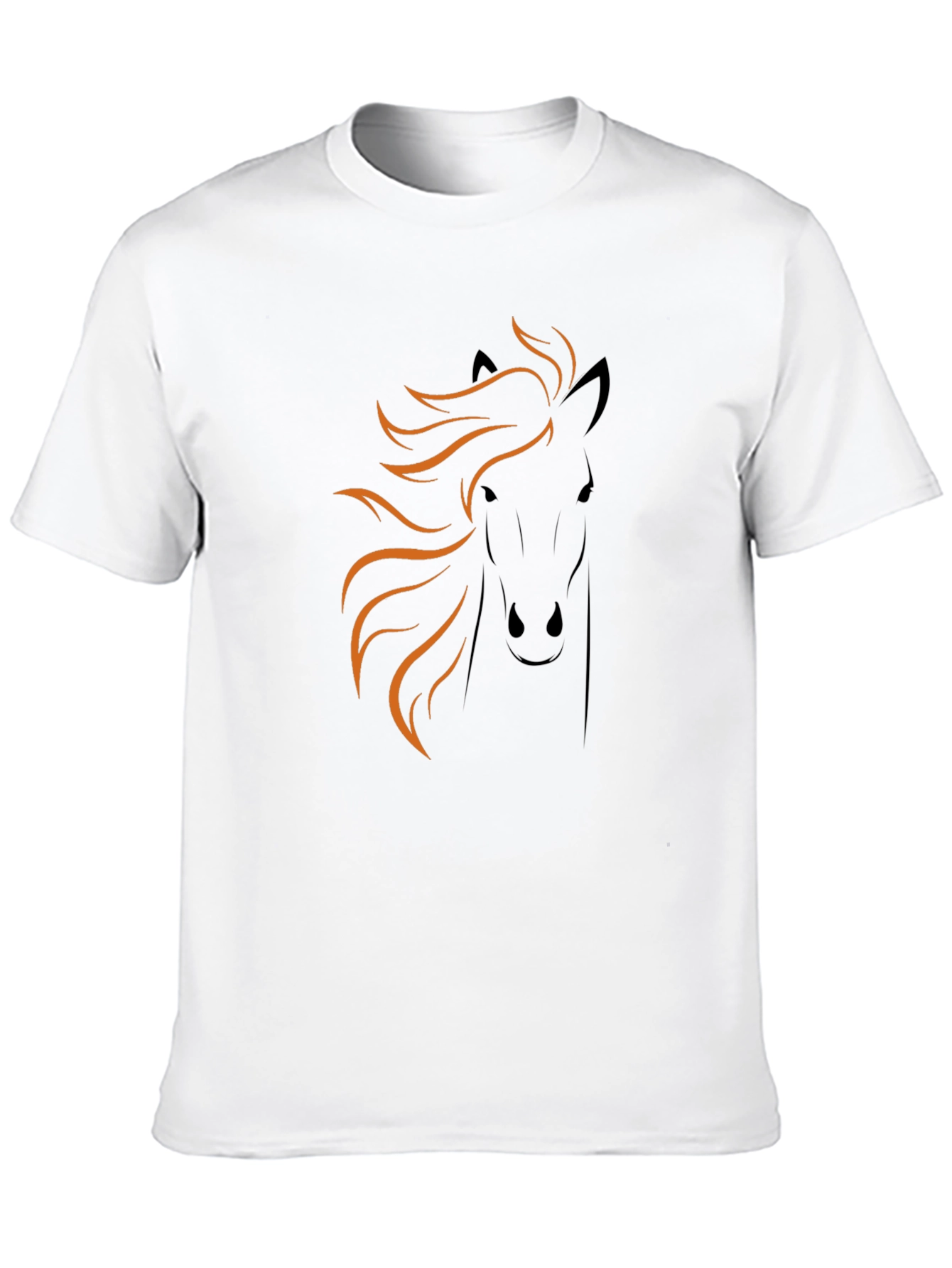 Horse Graphic Tee - Black Cotton Blend