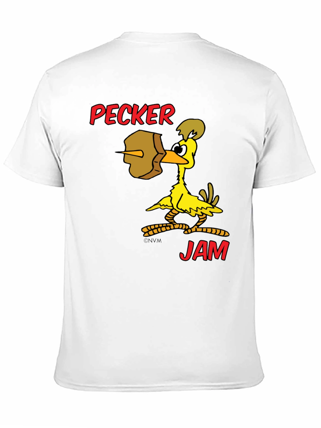 Pecker Jam Graphic T-Shirt - Funny Cartoon Bird Tee