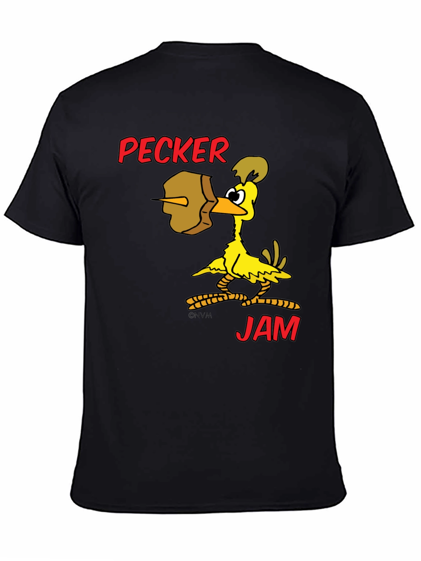 Pecker Jam Graphic T-Shirt - Funny Cartoon Bird Tee