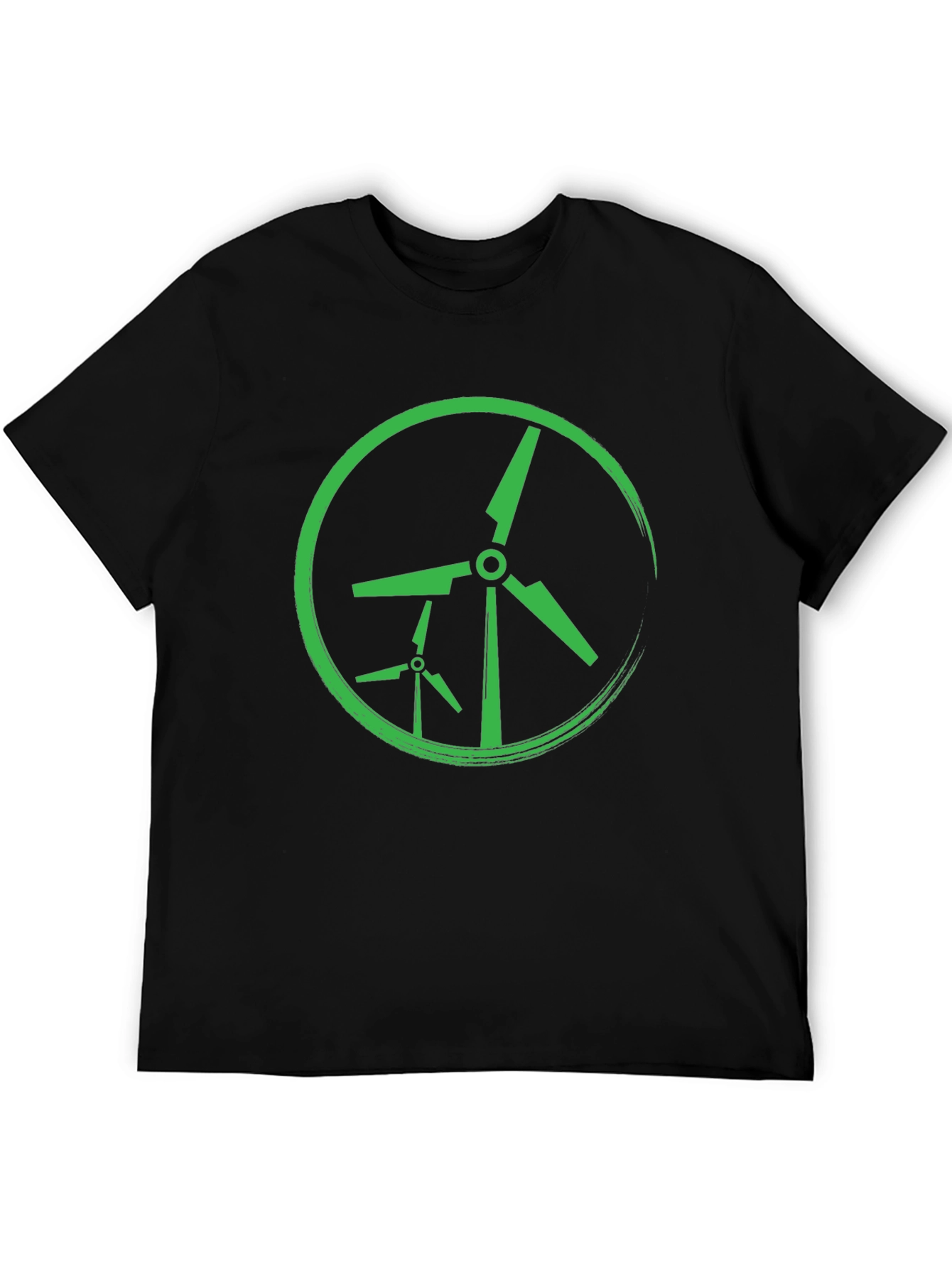 Green Wind Turbine Graphic Tee