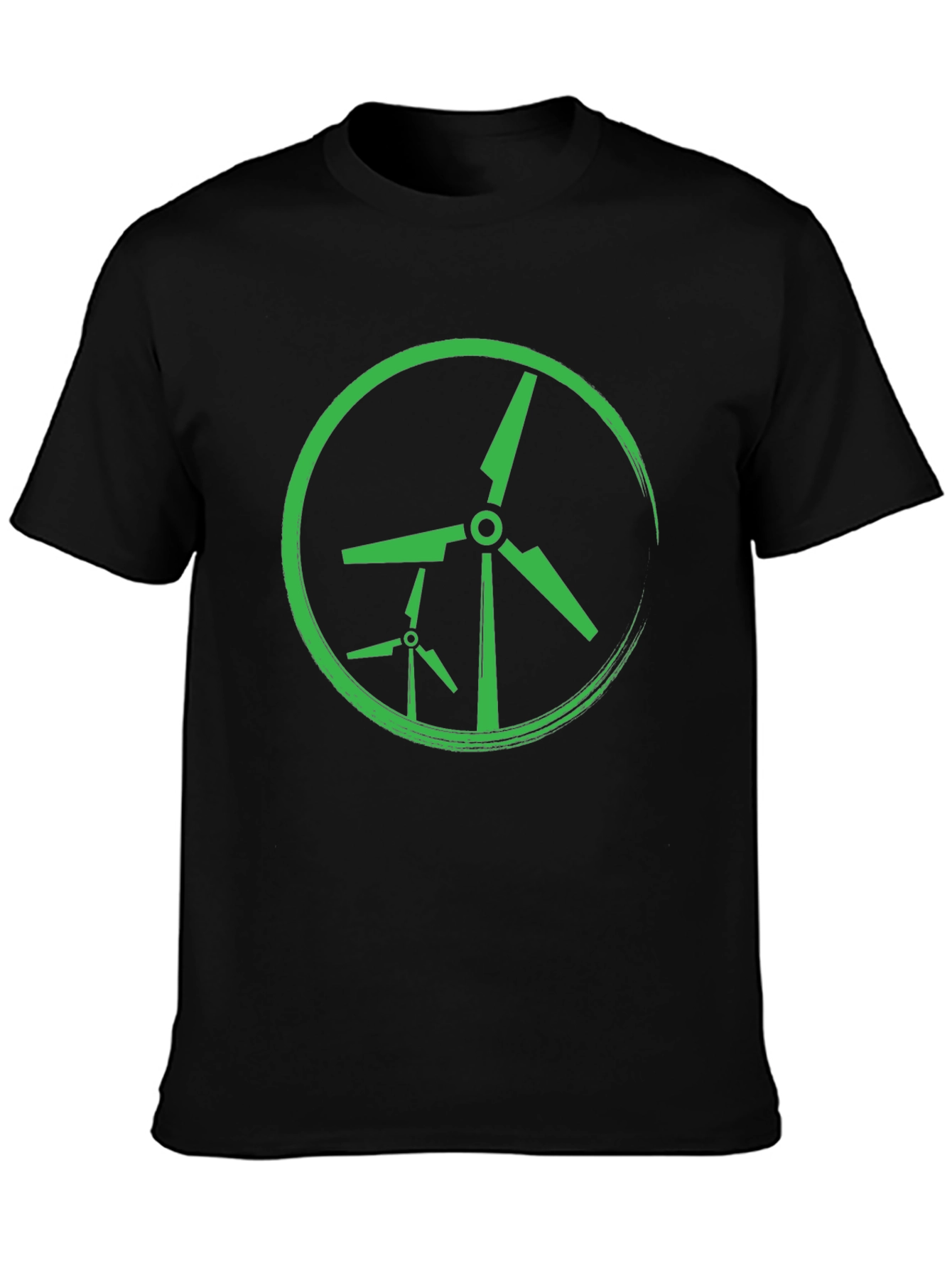Green Wind Turbine Graphic Tee