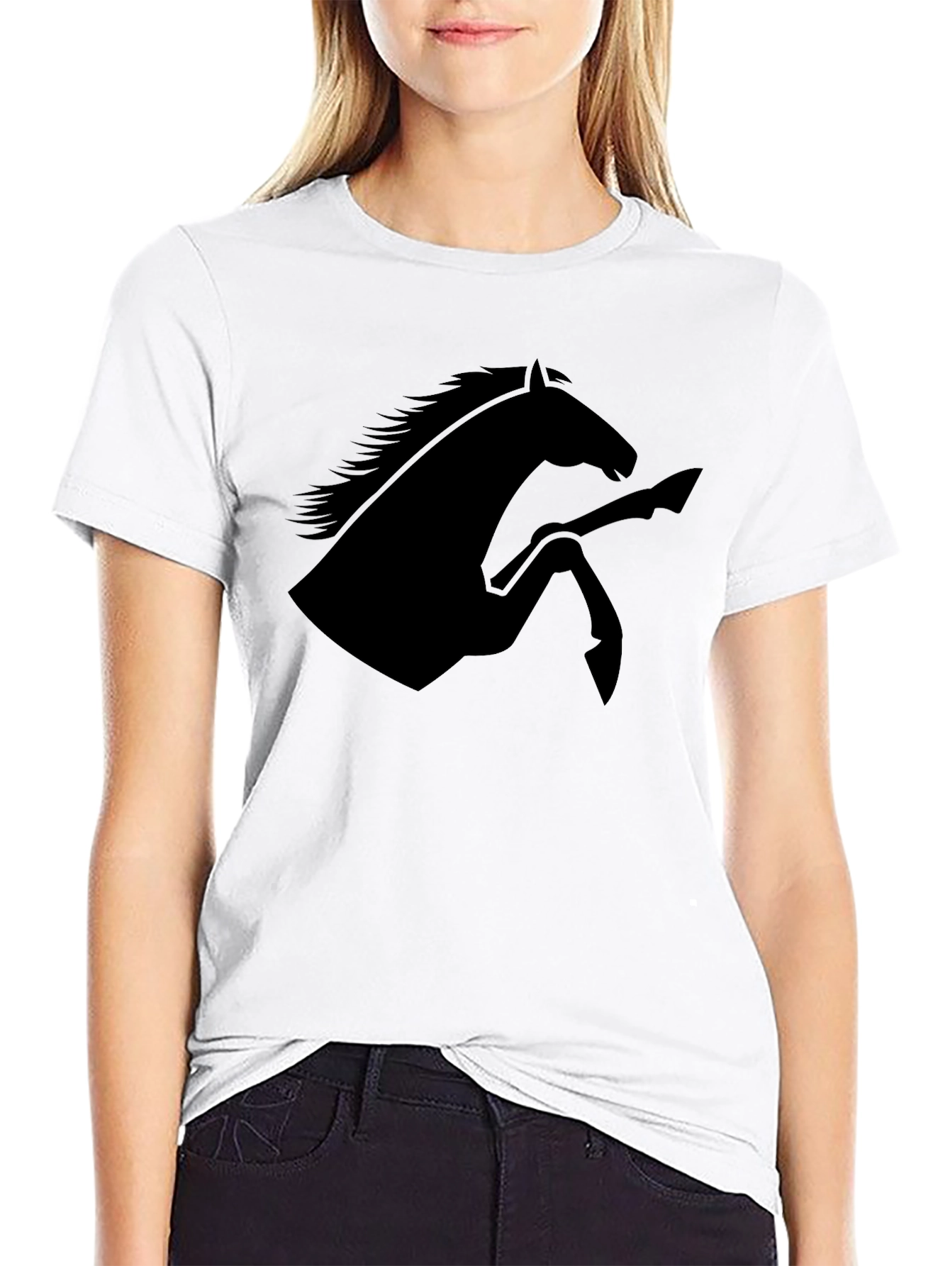 Black Horse Graphic T-Shirt