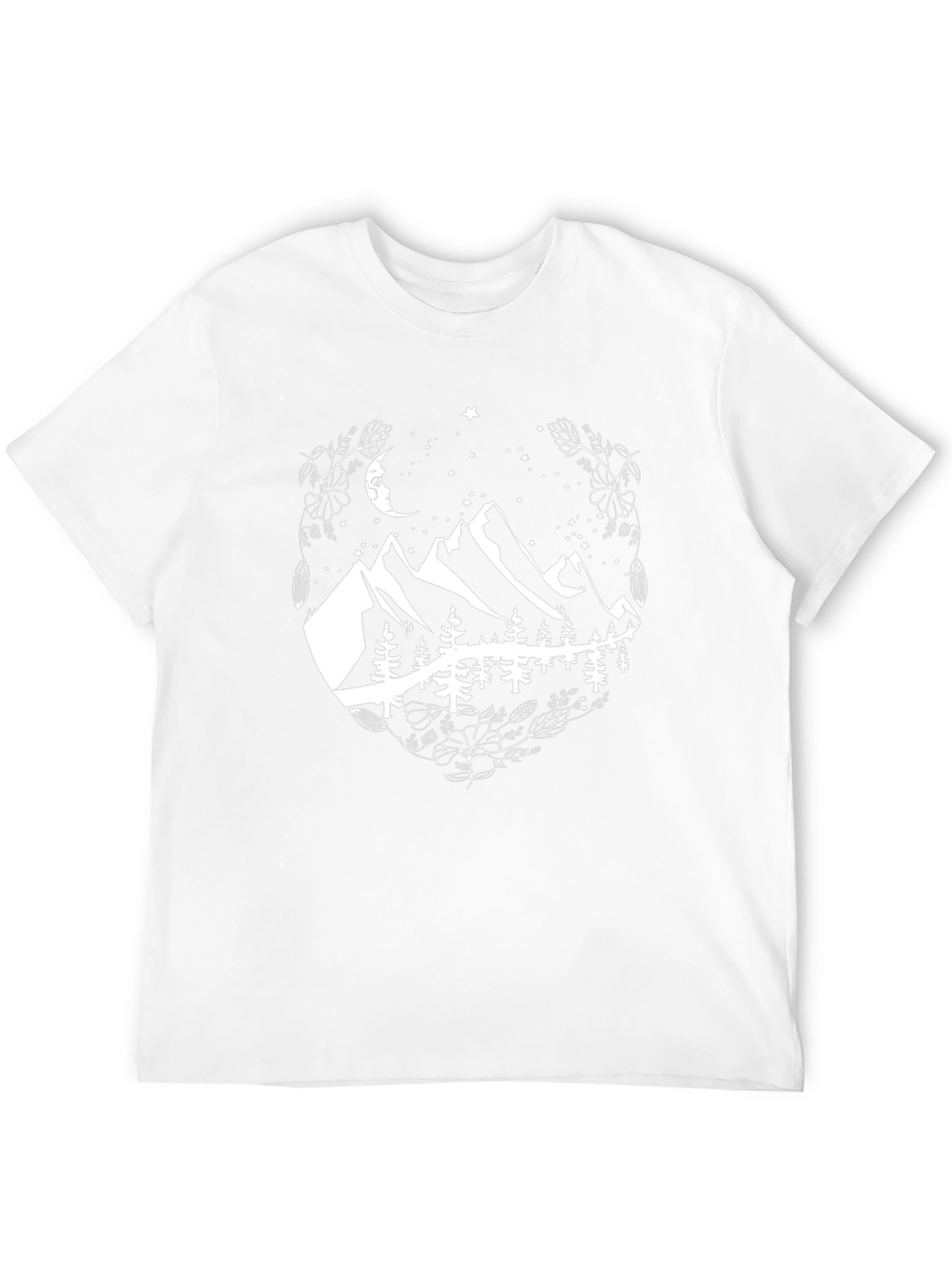 Mountain Scene Graphic Black T-Shirt