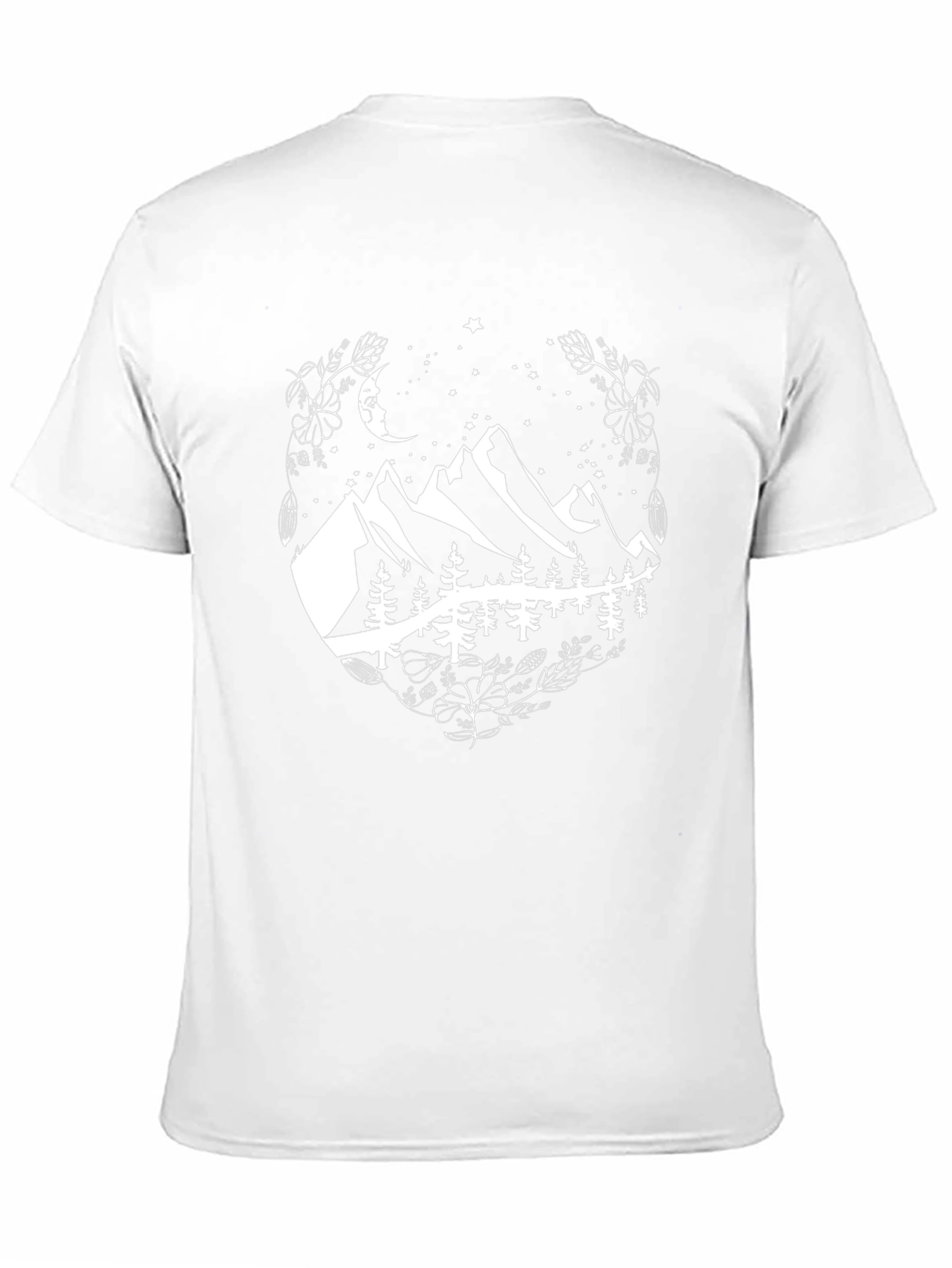 Mountain Scene Graphic Black T-Shirt