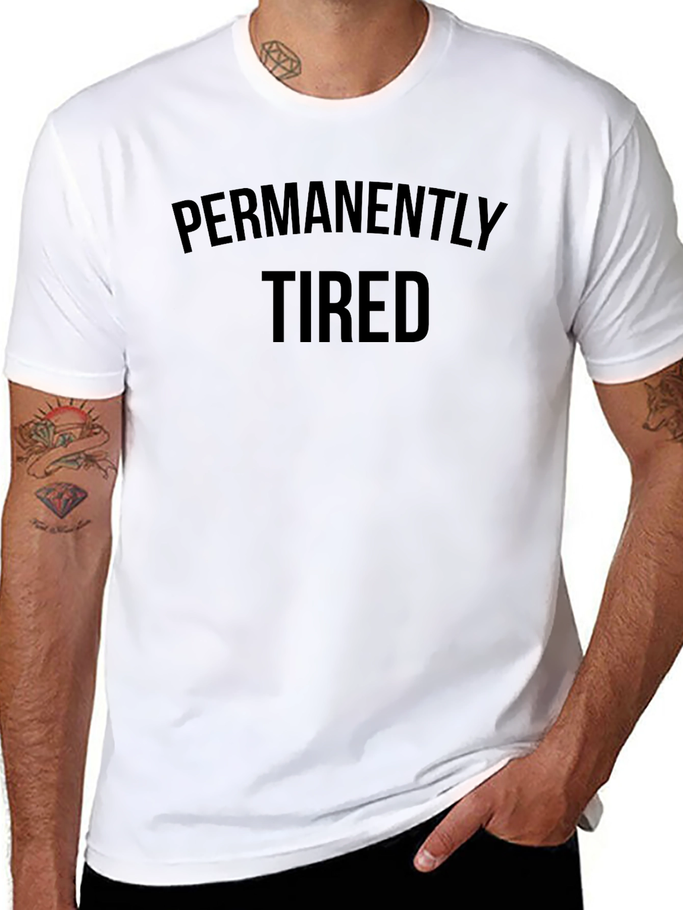 Permanently Tired Black Graphic Tee