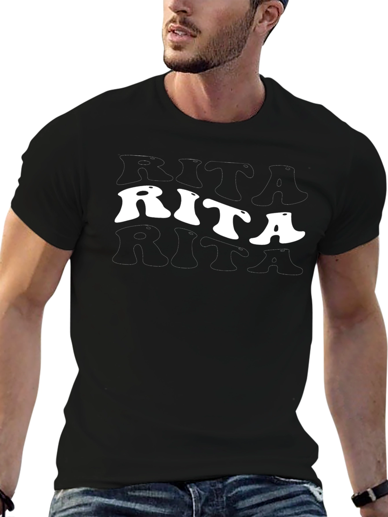 RITA Black T-Shirt - Trendy Name Tee