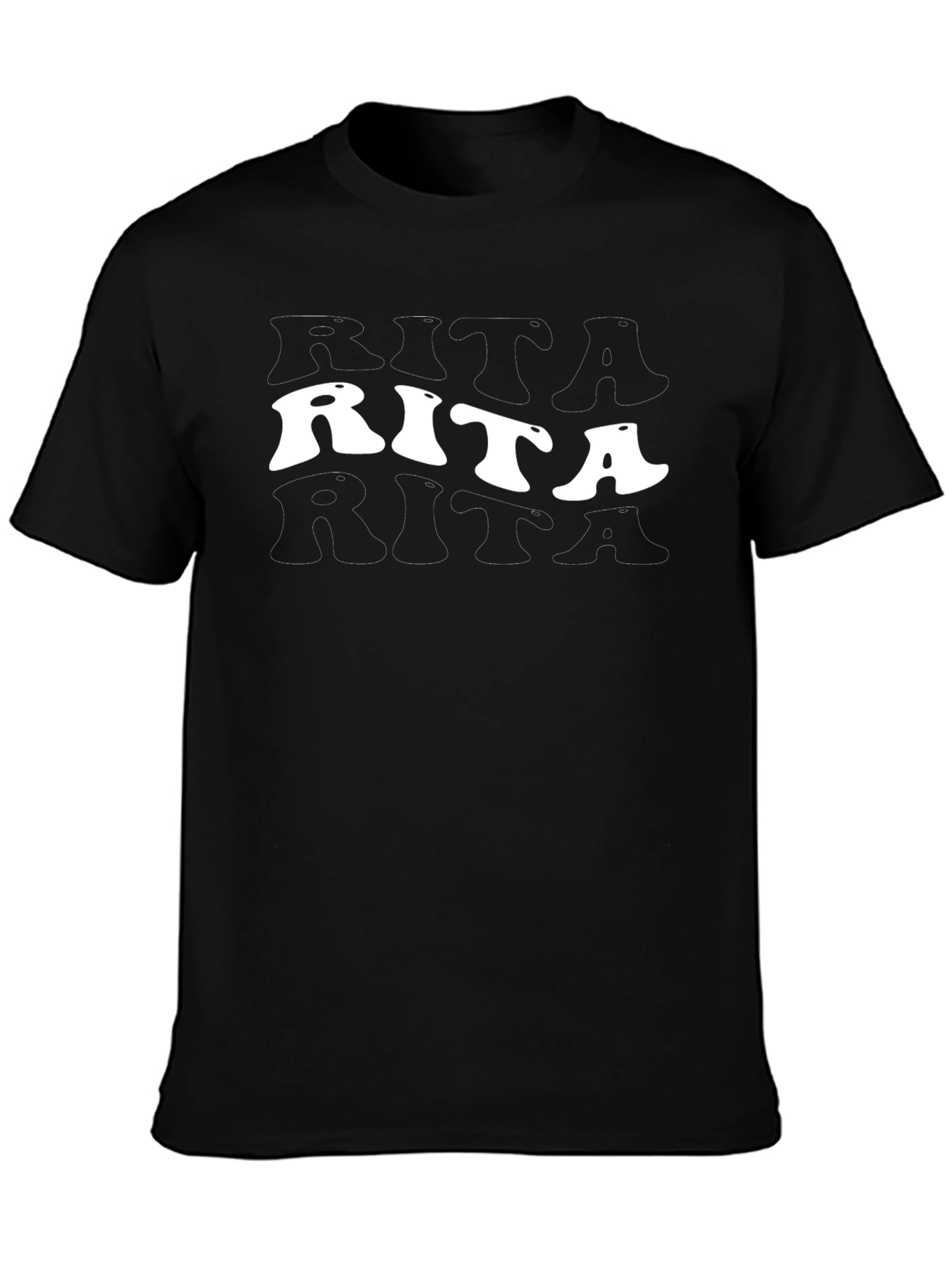 RITA Black T-Shirt - Trendy Name Tee