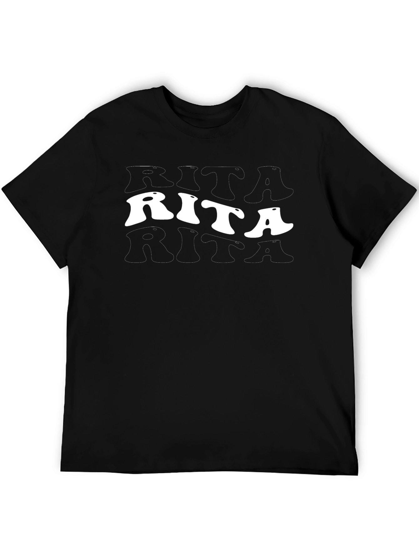 RITA Black T-Shirt - Trendy Name Tee