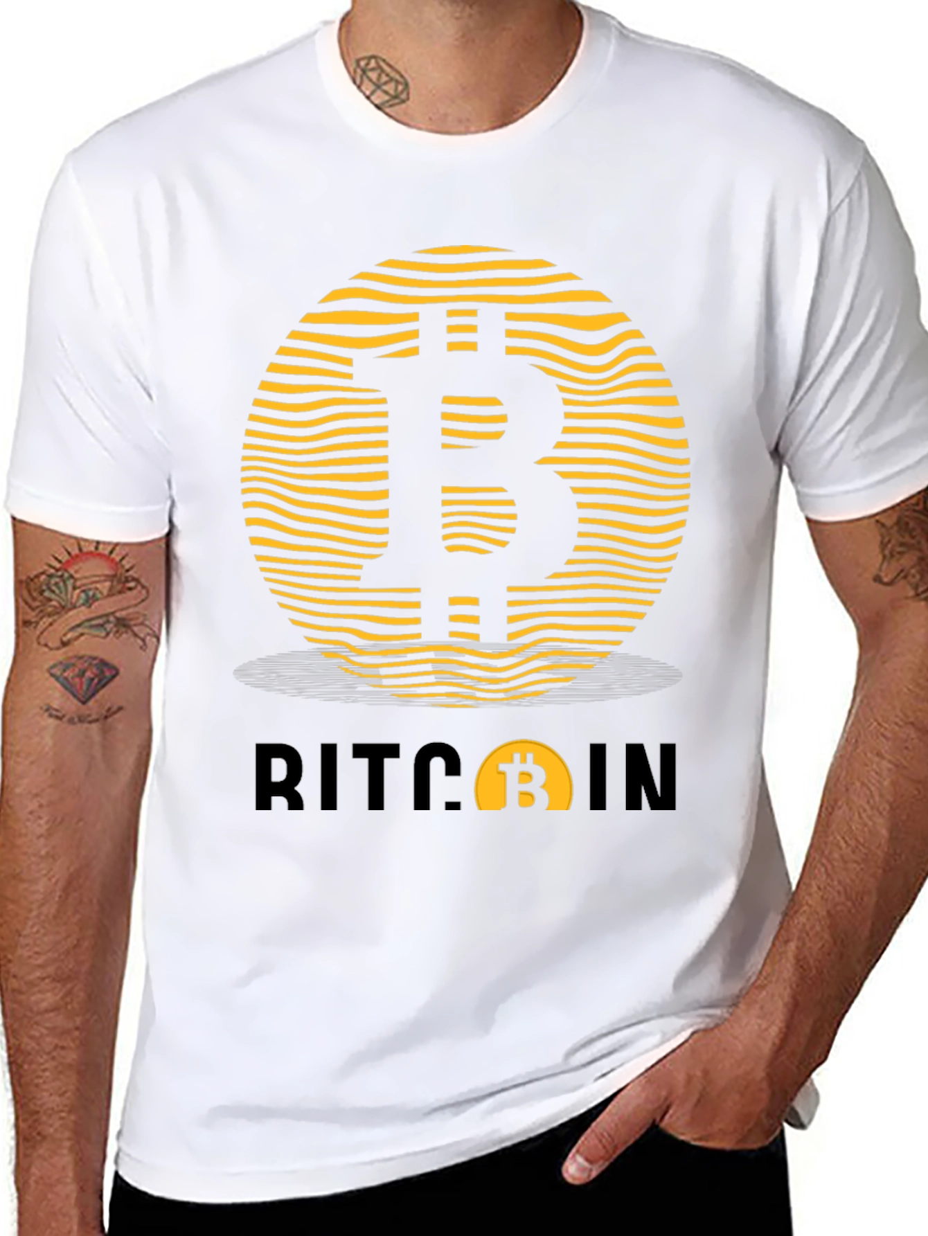 Bitcoin Crypto Currency Black Graphic Tee