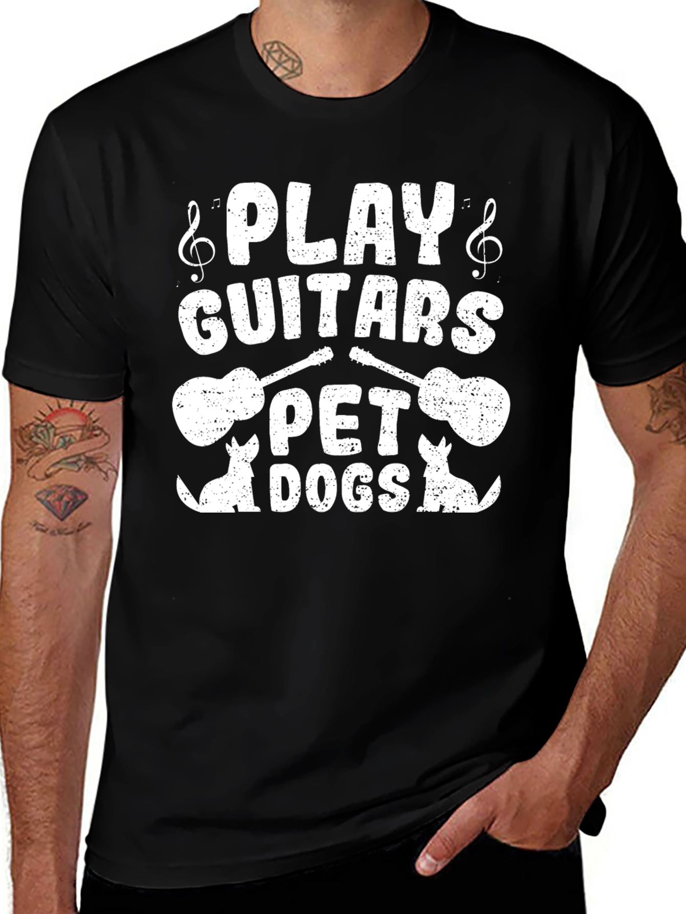 Play Guitars Pet Dogs T-Shirt