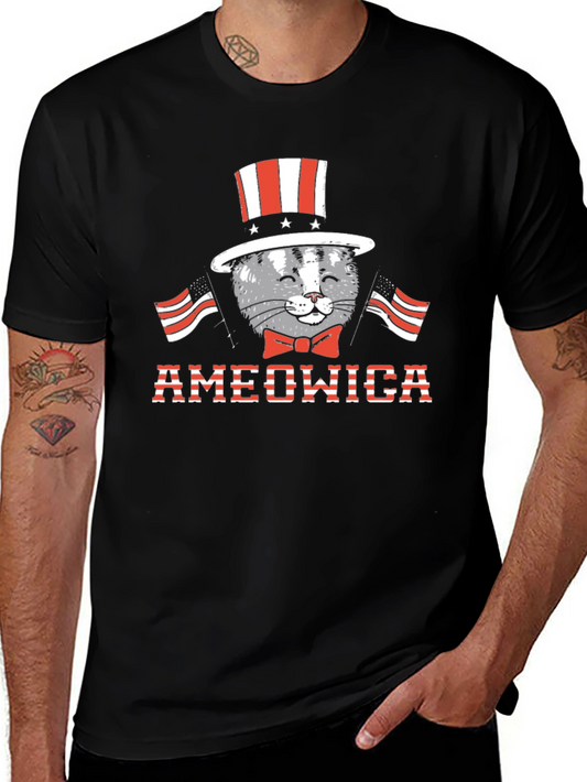 Ameowica Cat Patriotic T-Shirt