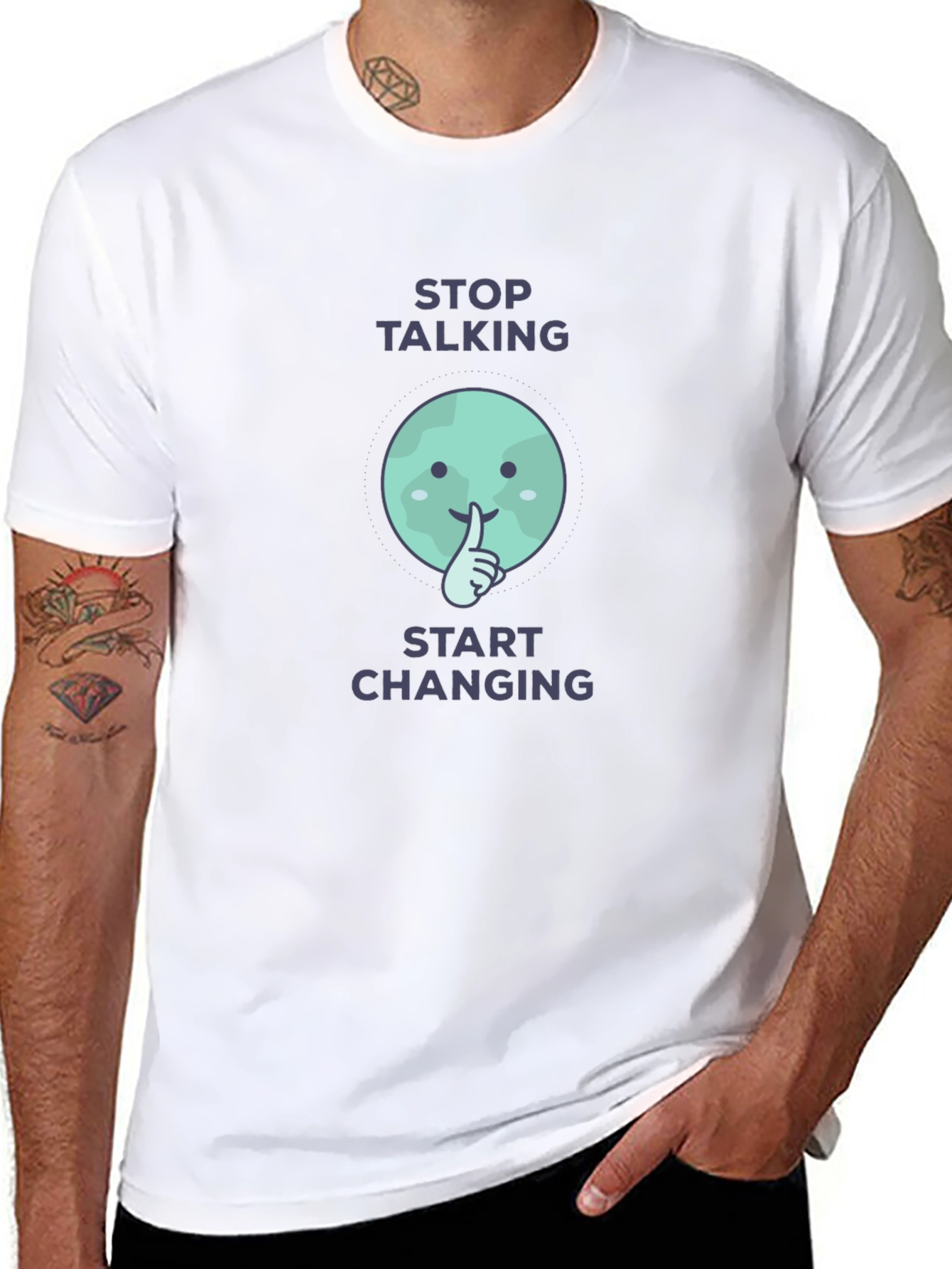 Stop Talking Start Changing Graphic Tee
