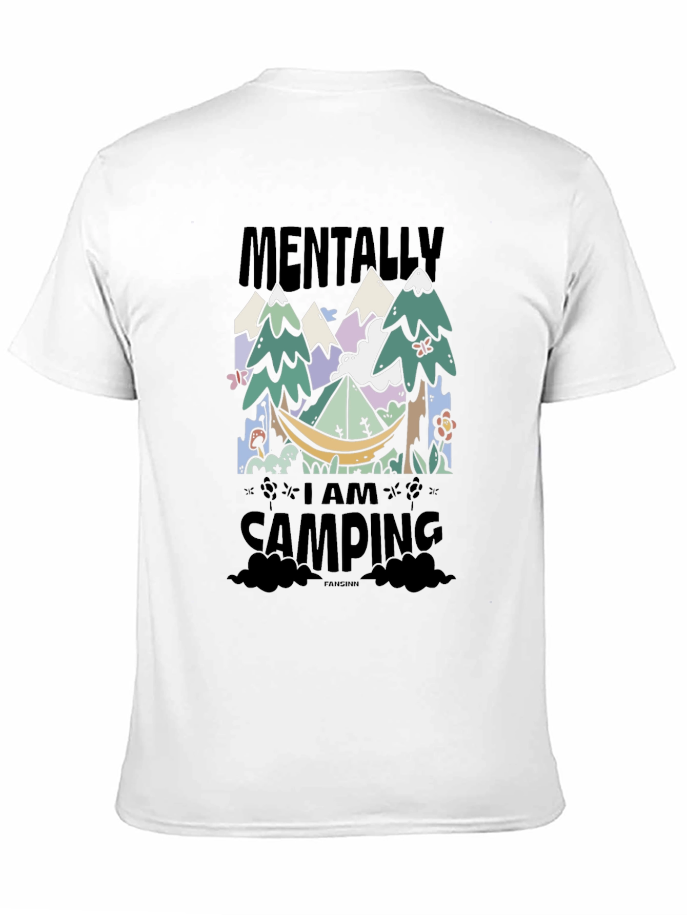 Mentally I Am Camping Graphic T-Shirt