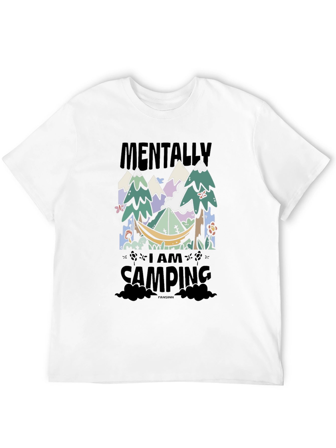 Mentally I Am Camping Graphic T-Shirt