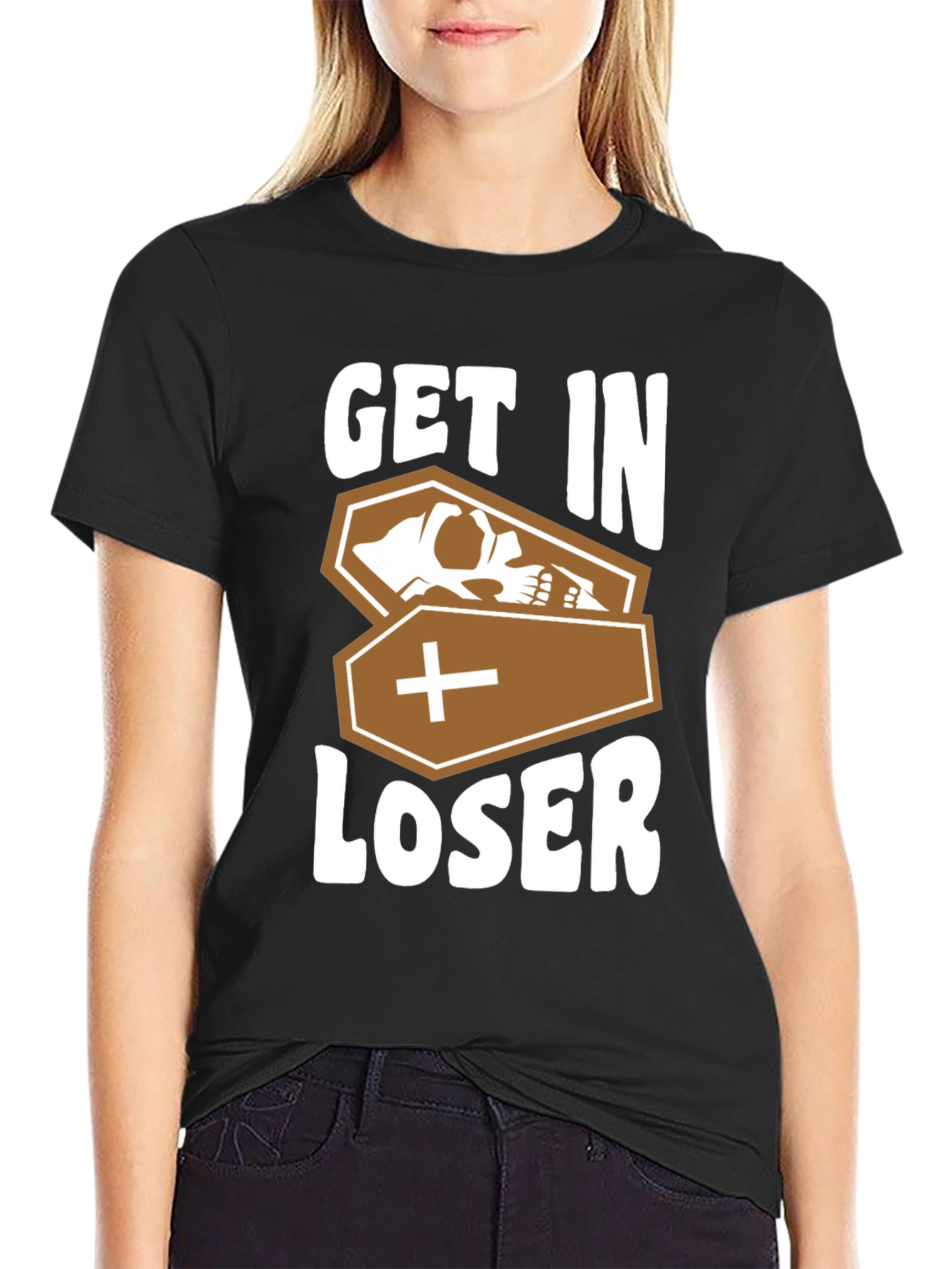 Get In Loser Coffin Graphic Tee