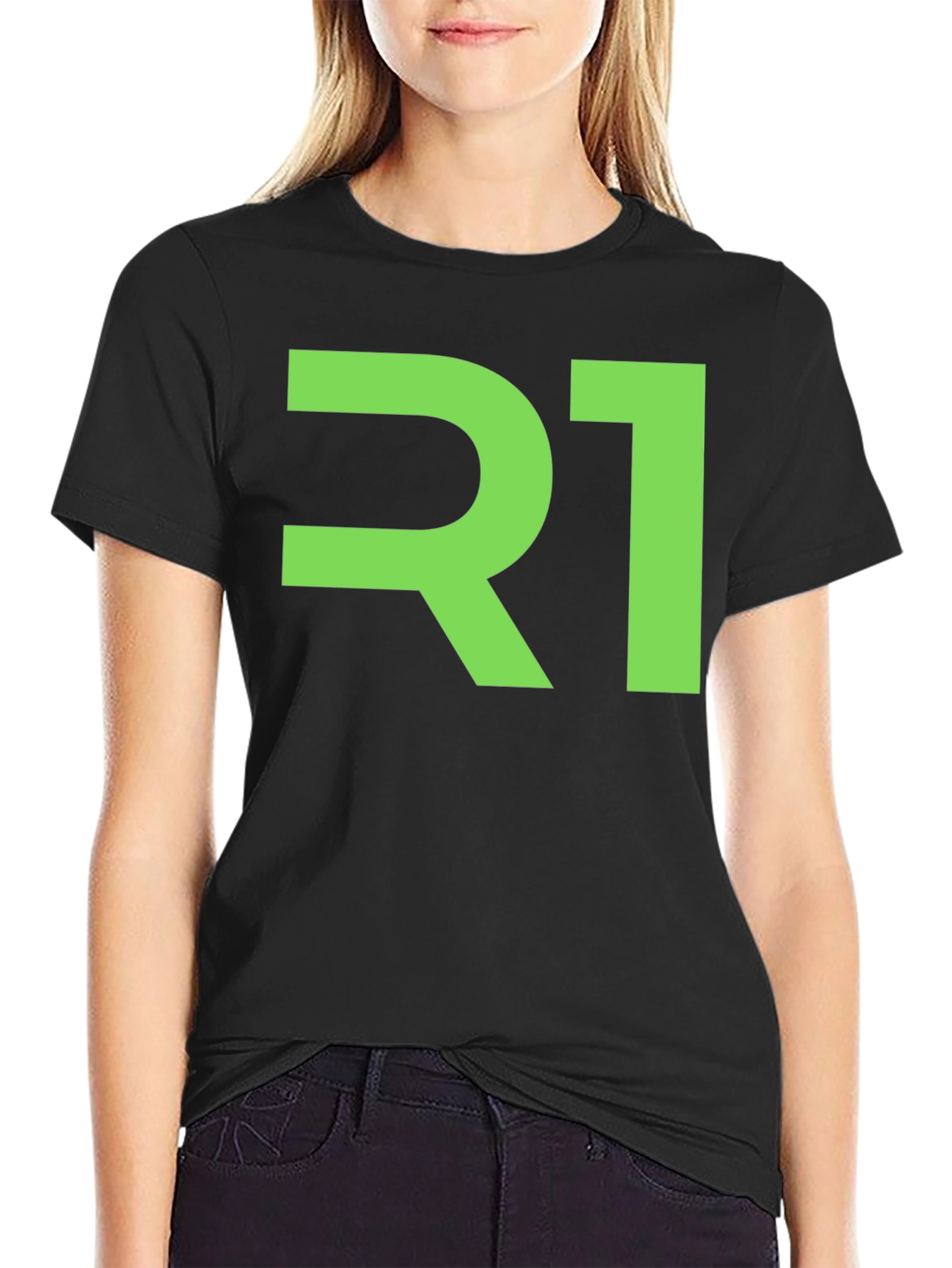 R1 Graphic Tee - Black Cotton Blend