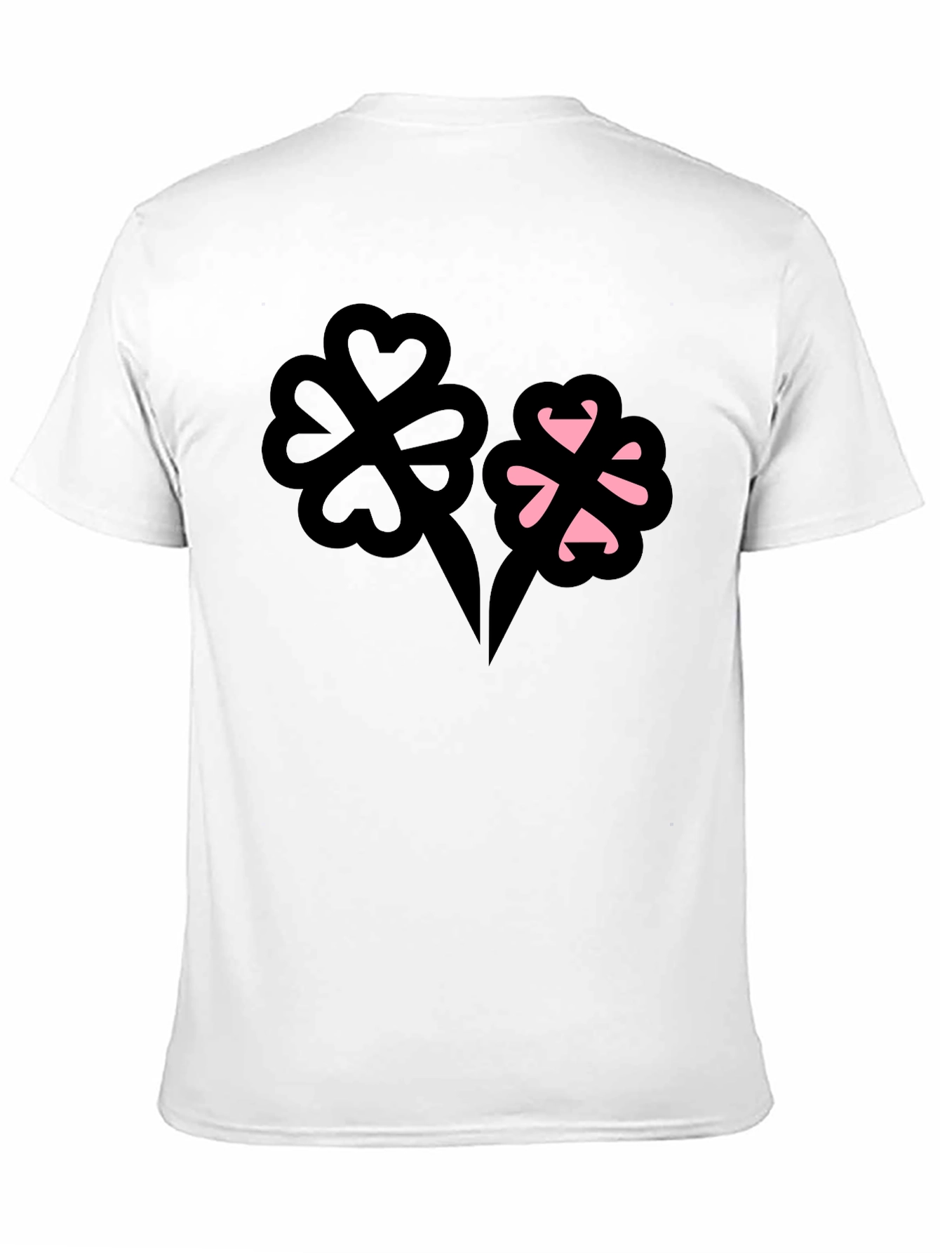 Lucky Clover Graphic Tee - Stylish Black T-Shirt