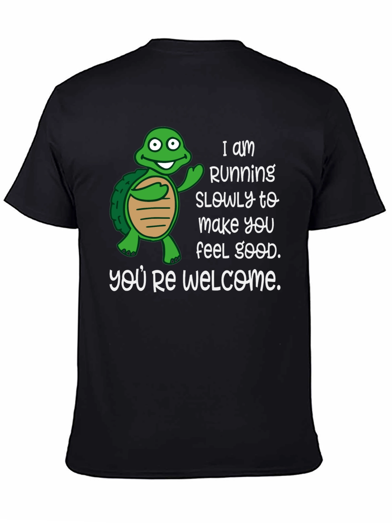 Funny Turtle Running Slowly Graphic T-Shirt