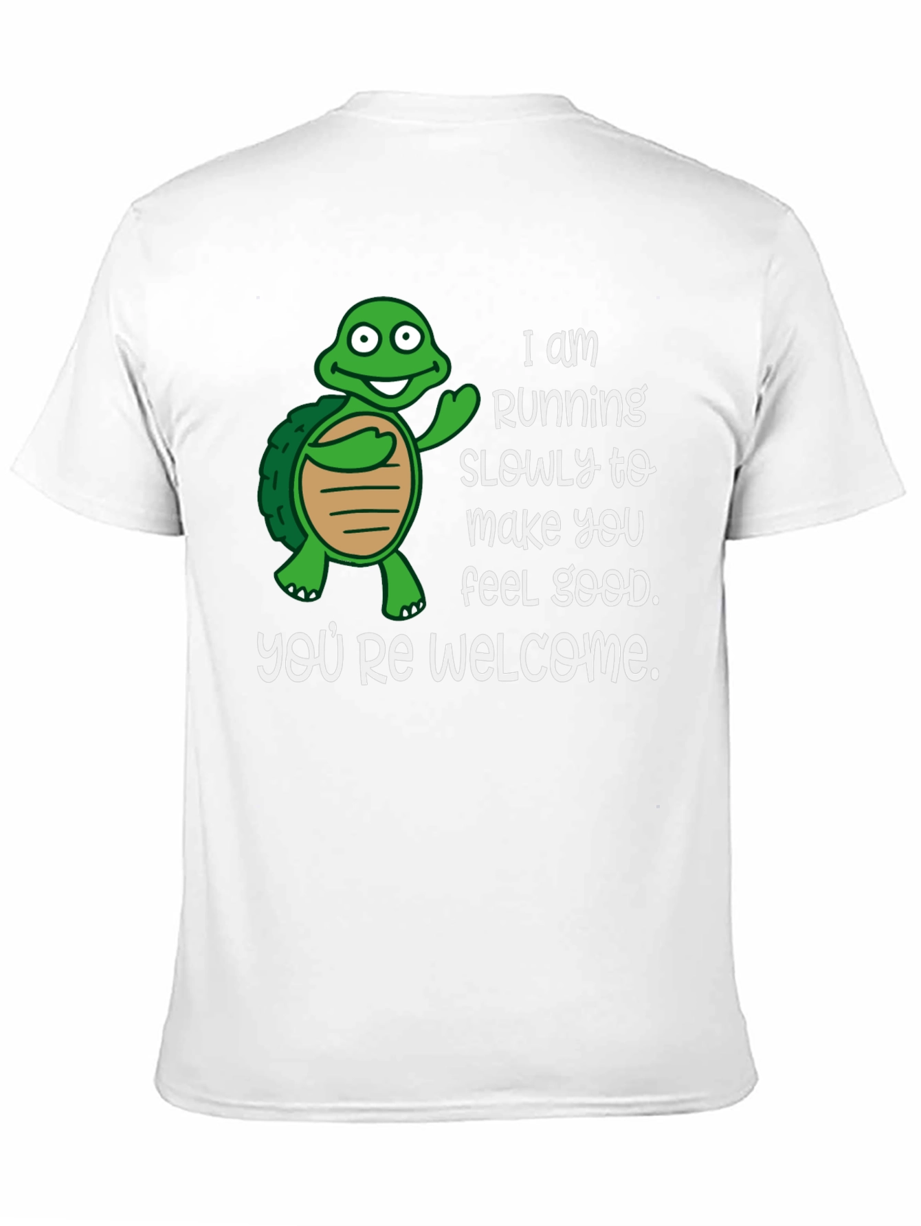 Funny Turtle Running Slowly Graphic T-Shirt