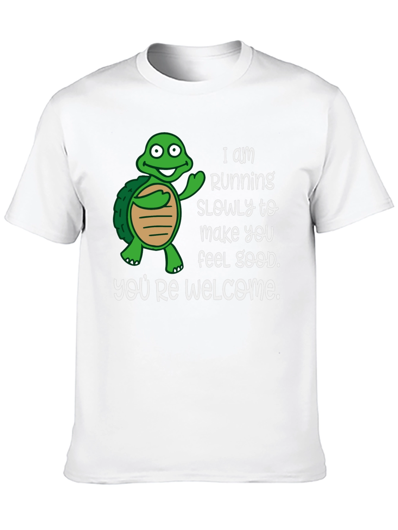Funny Turtle Running Slowly Graphic T-Shirt