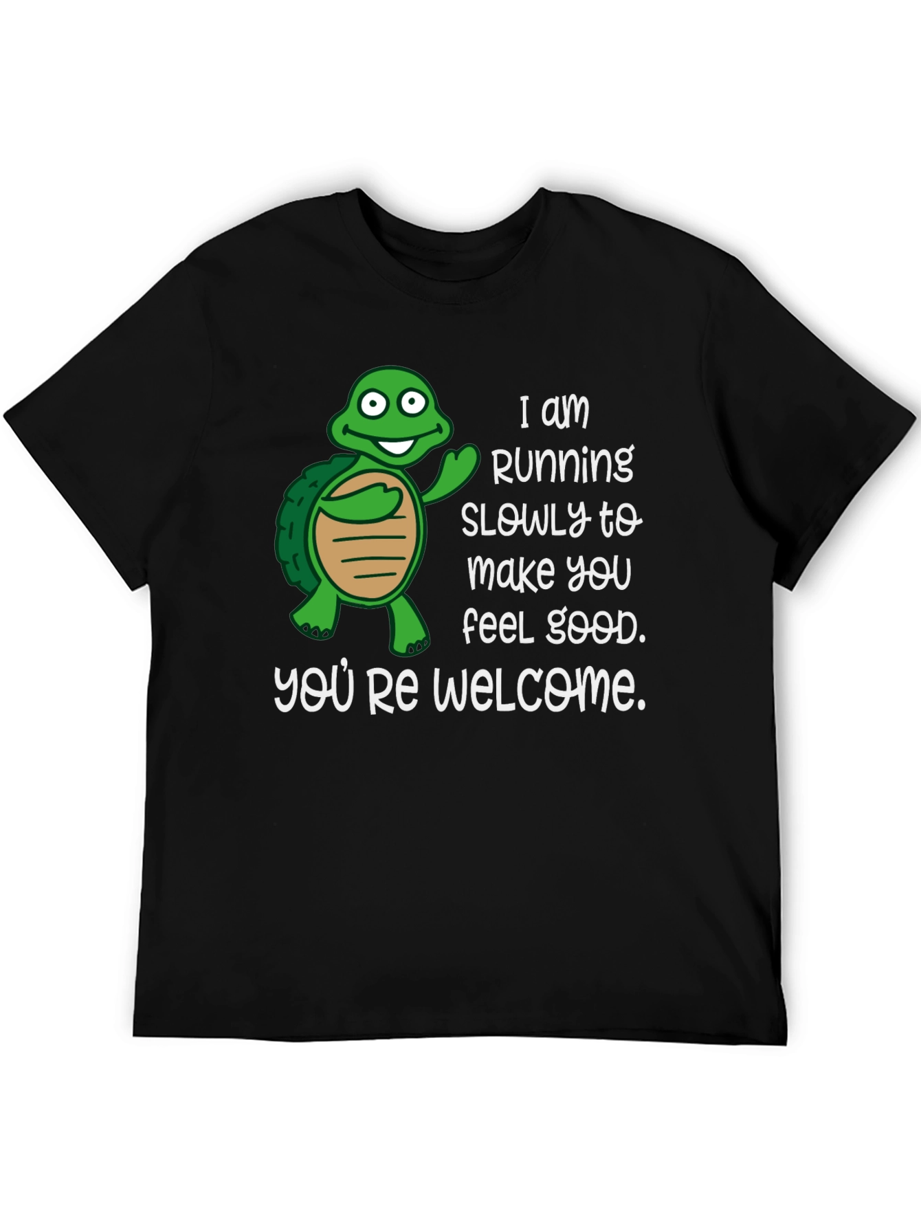 Funny Turtle Running Slowly Graphic T-Shirt