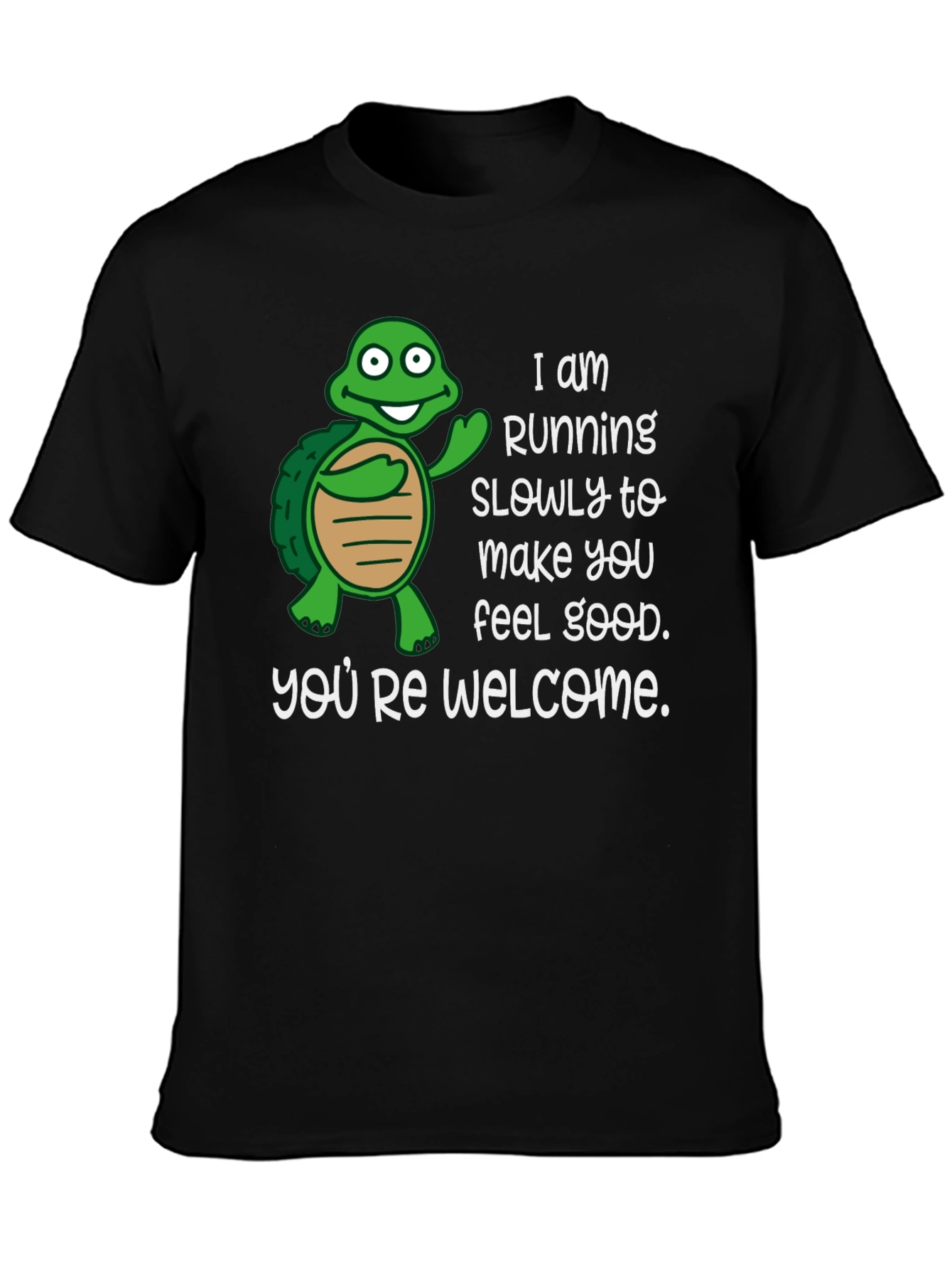 Funny Turtle Running Slowly Graphic T-Shirt