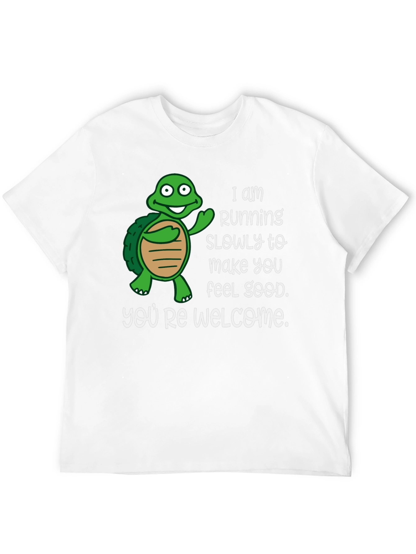Funny Turtle Running Slowly Graphic T-Shirt