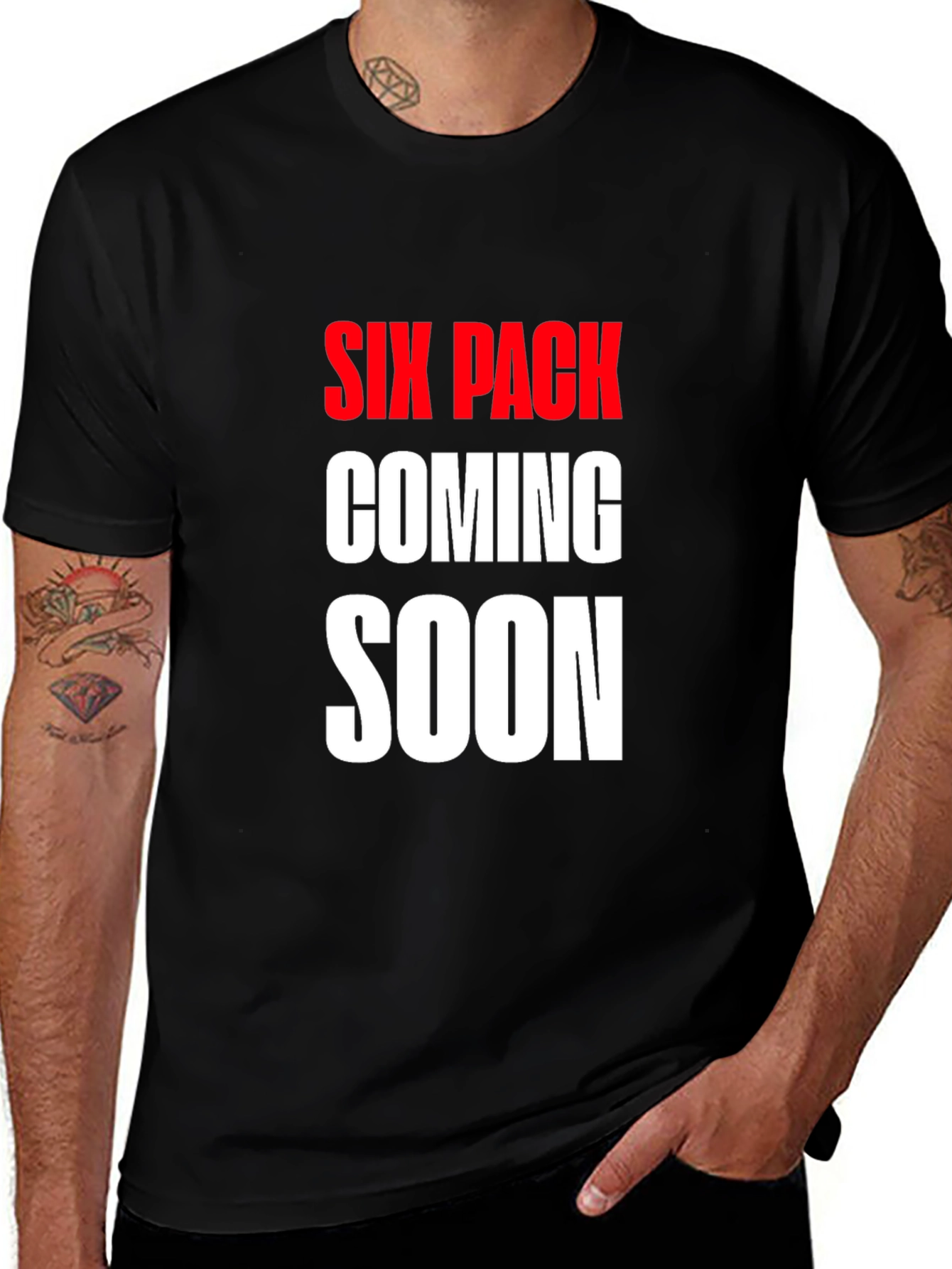 Six Pack Coming Soon Graphic Tee - Black