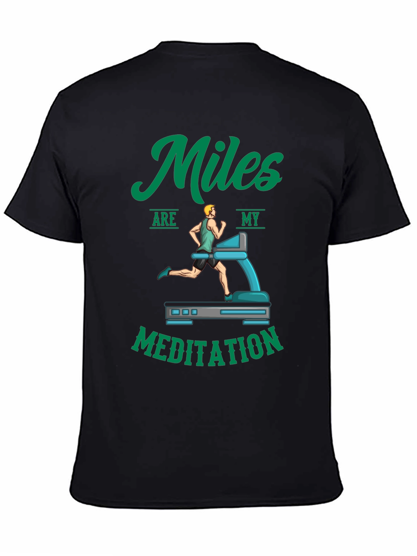 Miles Are My Meditation Black T-Shirt