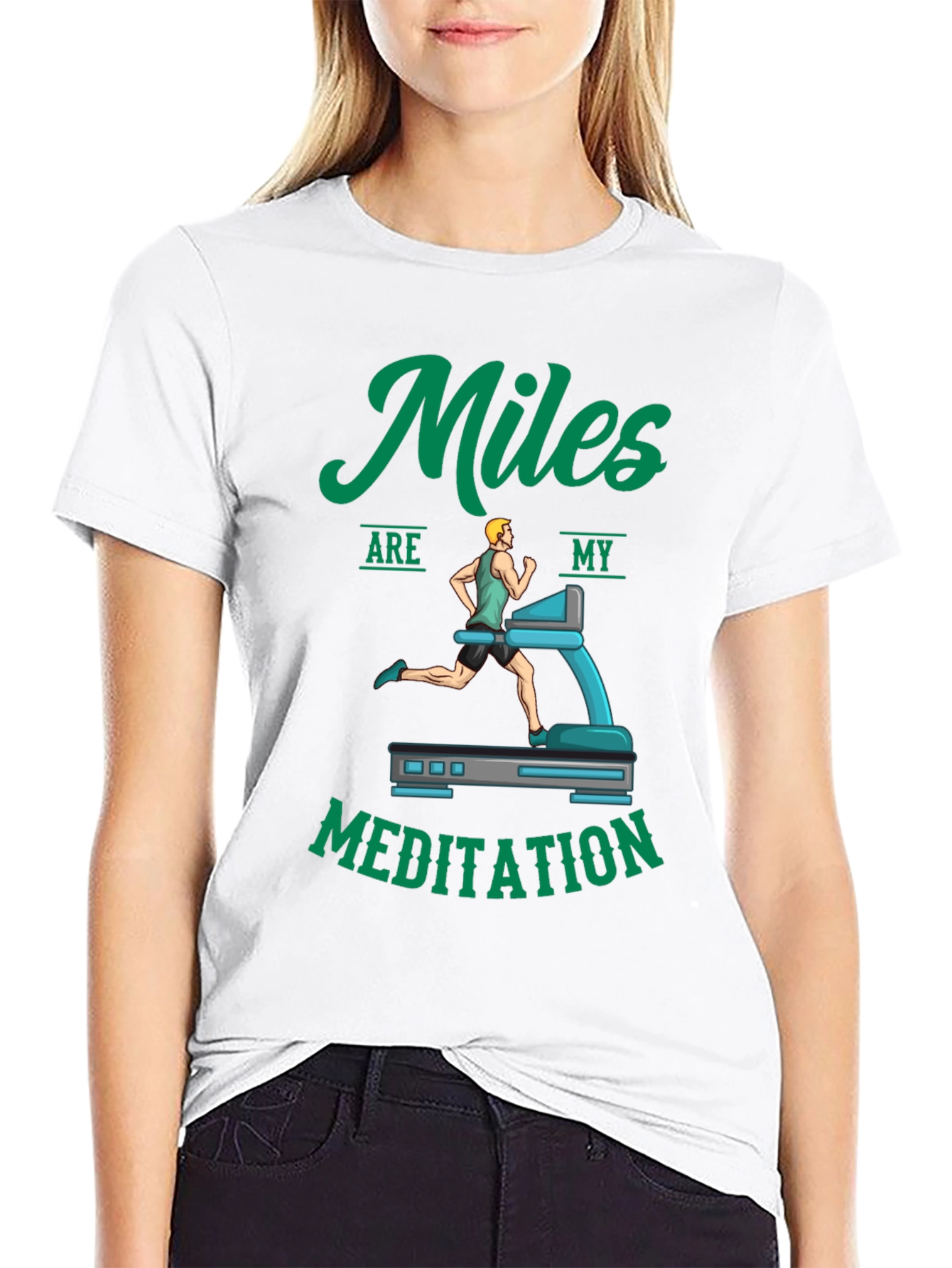 Miles Are My Meditation Black T-Shirt