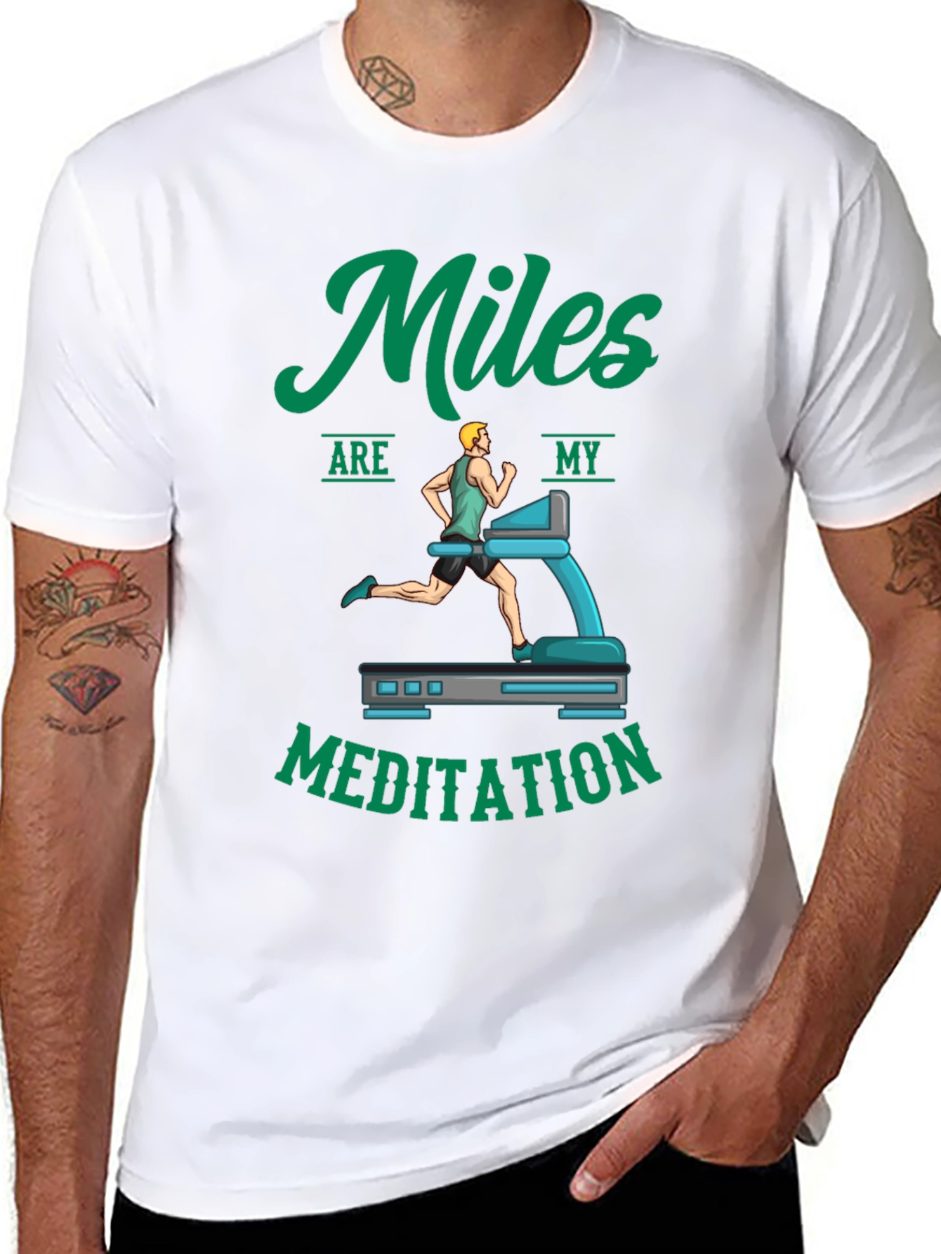 Miles Are My Meditation Black T-Shirt