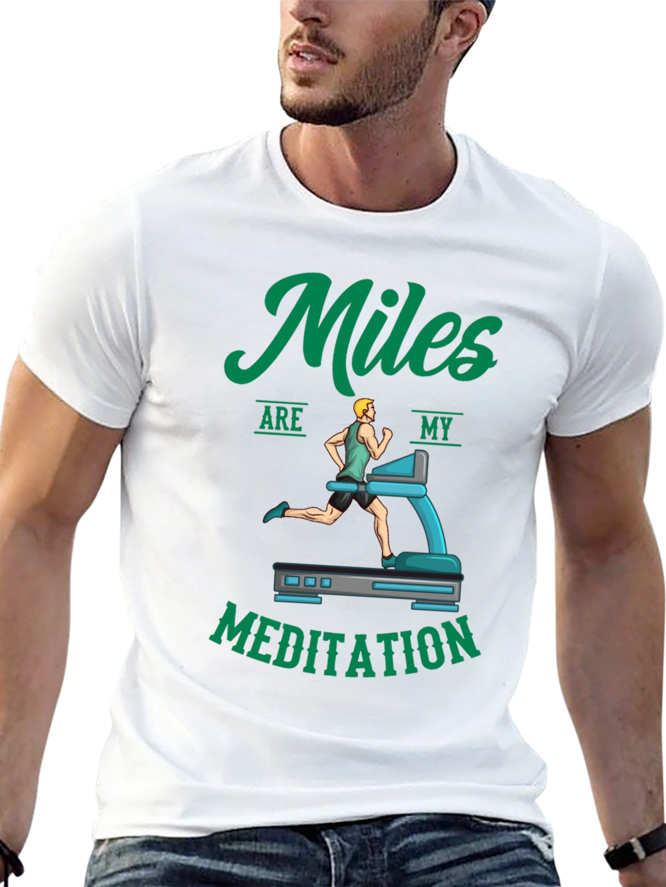 Miles Are My Meditation Black T-Shirt