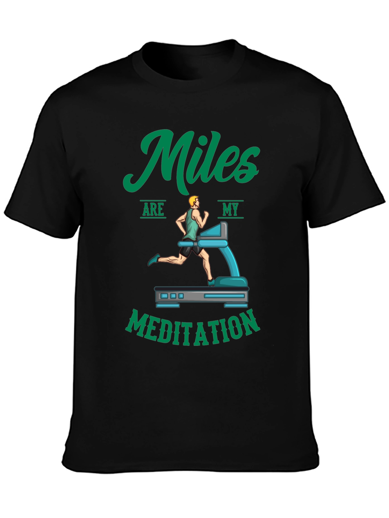 Miles Are My Meditation Black T-Shirt