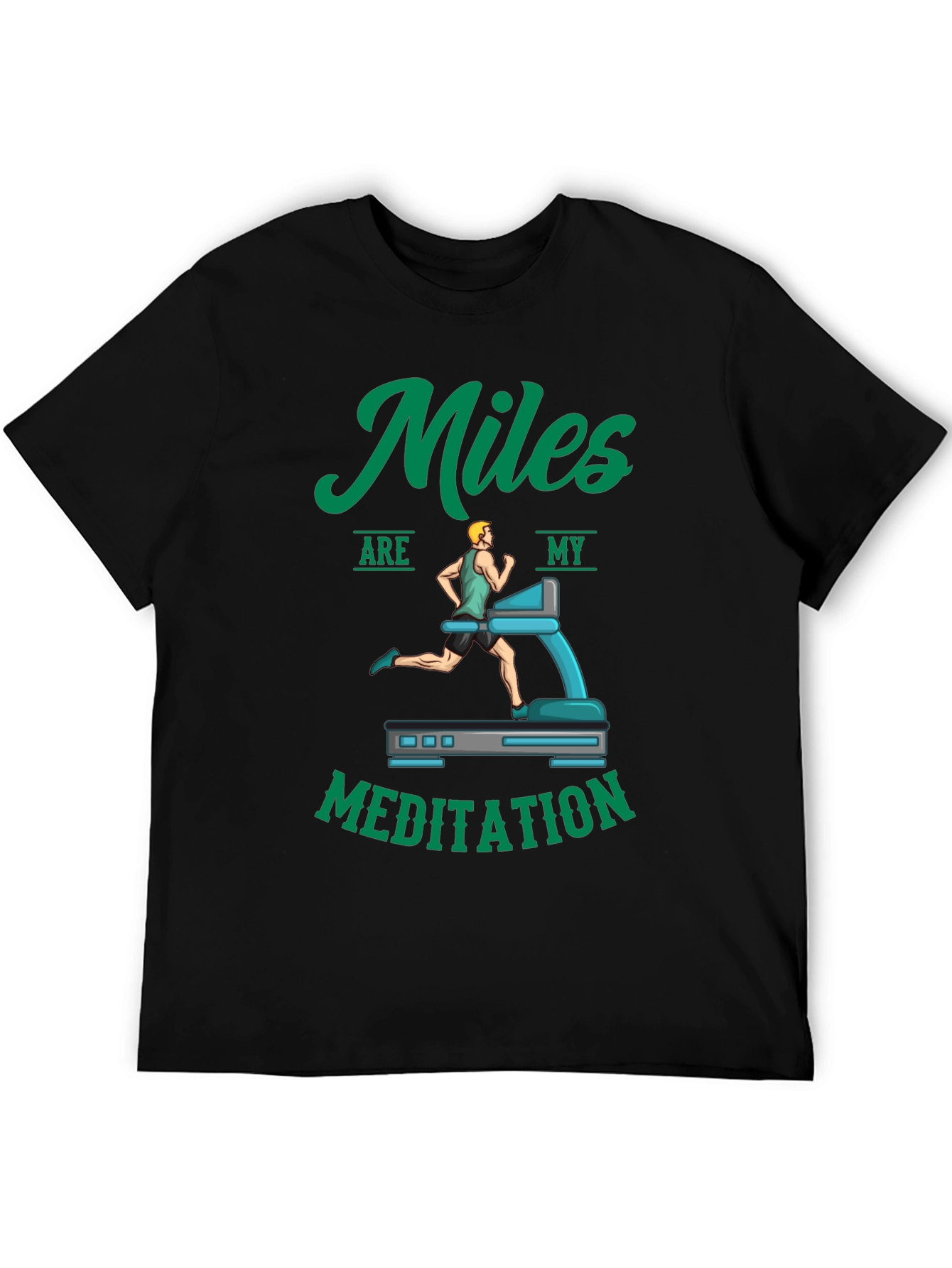 Miles Are My Meditation Black T-Shirt
