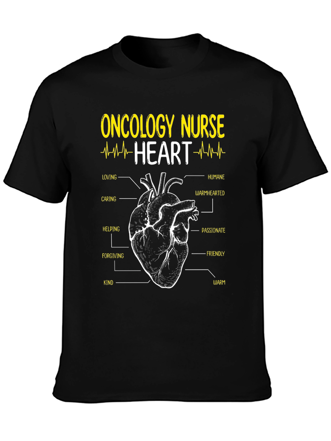 Oncology Nurse Heart T-Shirt - Compassionate Care
