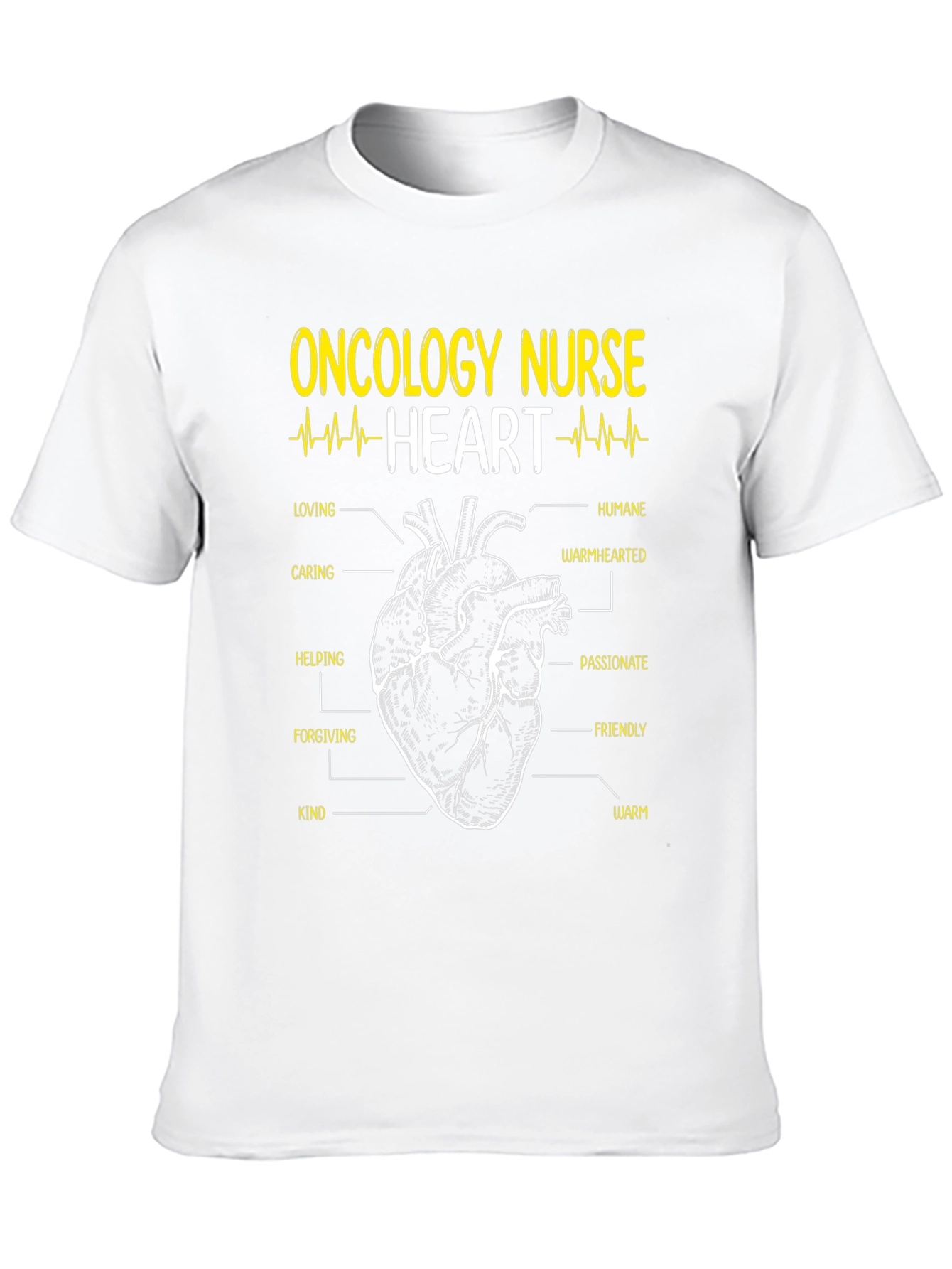 Oncology Nurse Heart T-Shirt - Compassionate Care