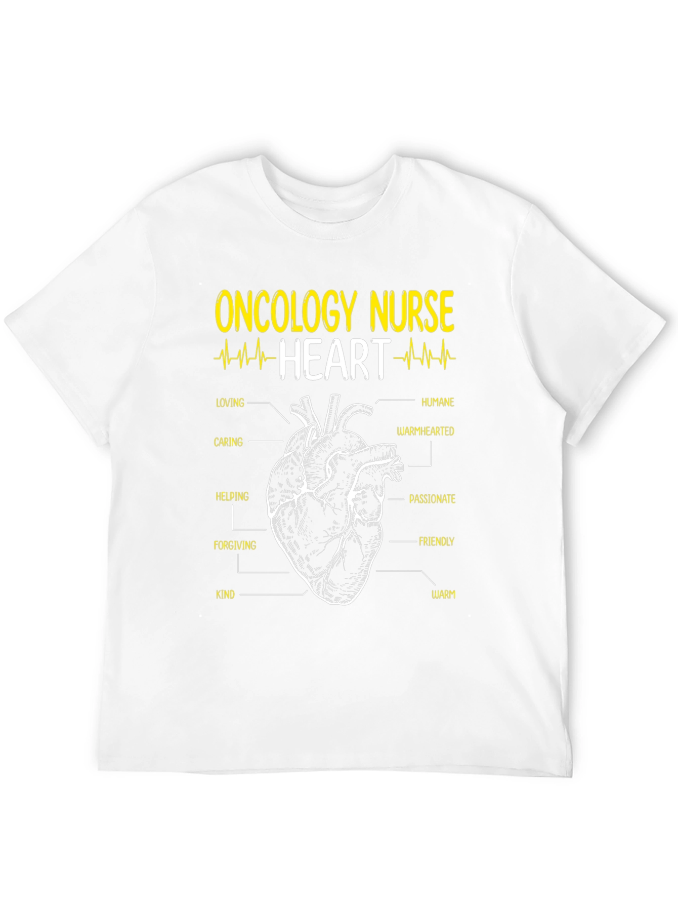 Oncology Nurse Heart T-Shirt - Compassionate Care
