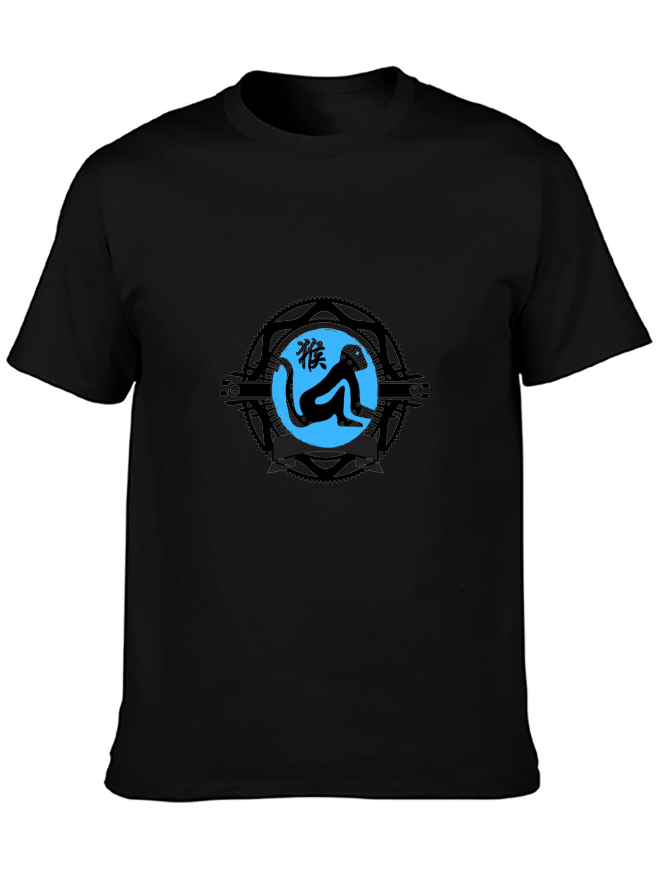 Monkey Graphic Black T-Shirt